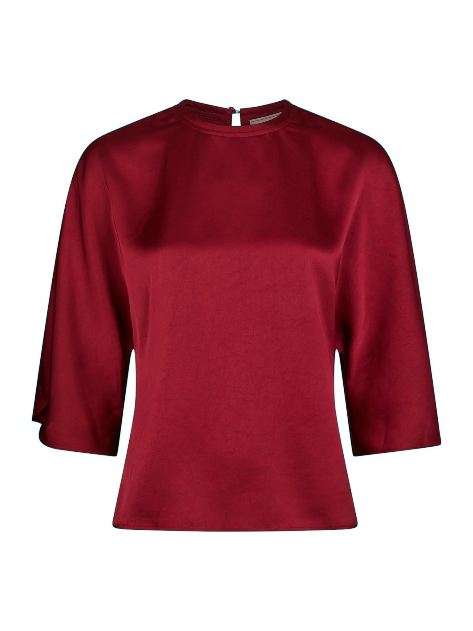 Liora Heavy Sateen Blouse Dark Red - Image 2