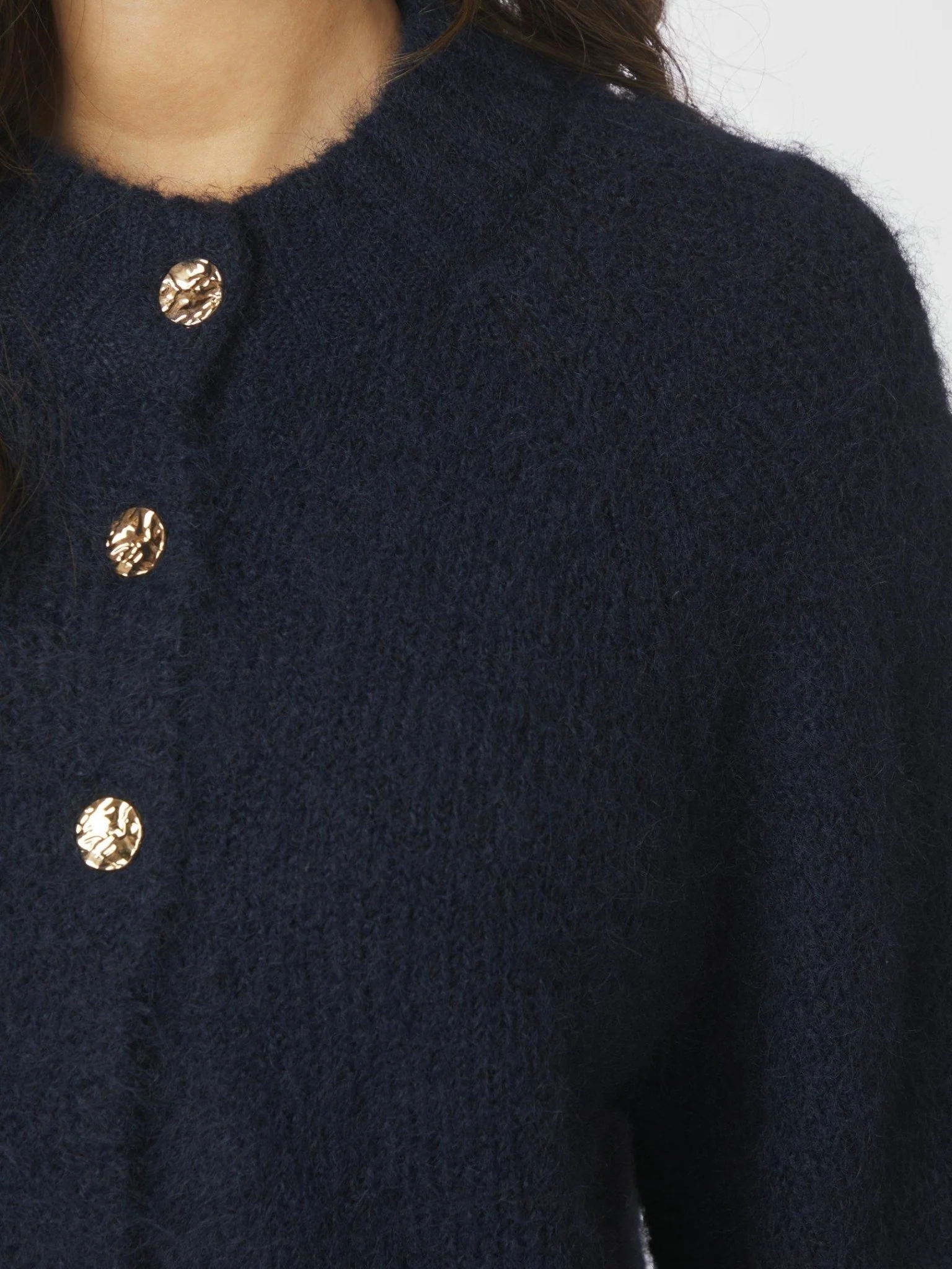 Benuta Fluffy Knit Cardigan Navy - Image 7