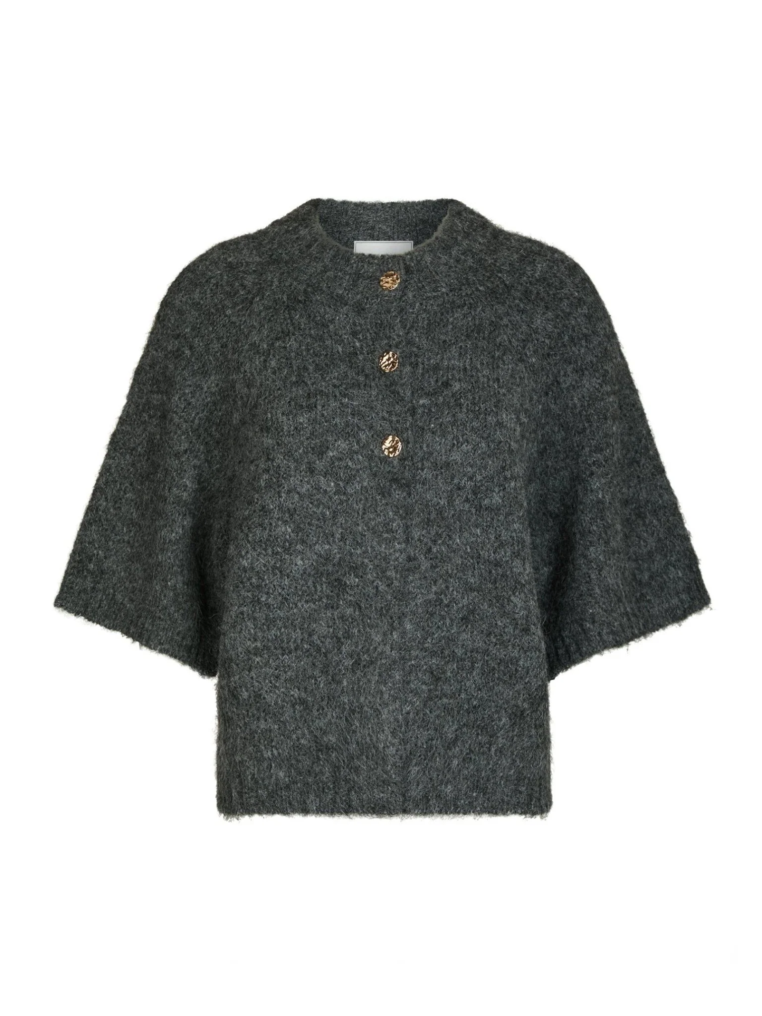 Benuta Fluffy Knit Cardigan Antracit Melange