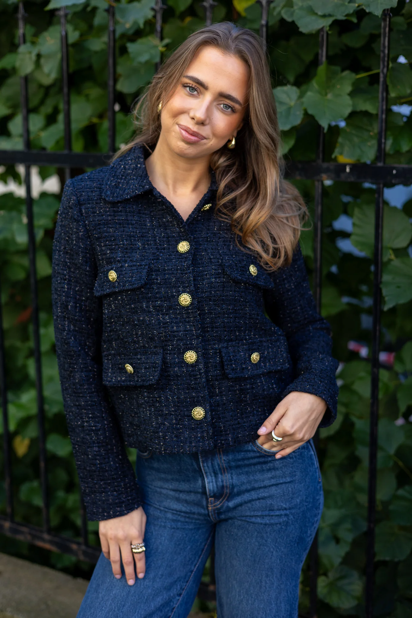 Blazer Tweeded Navy