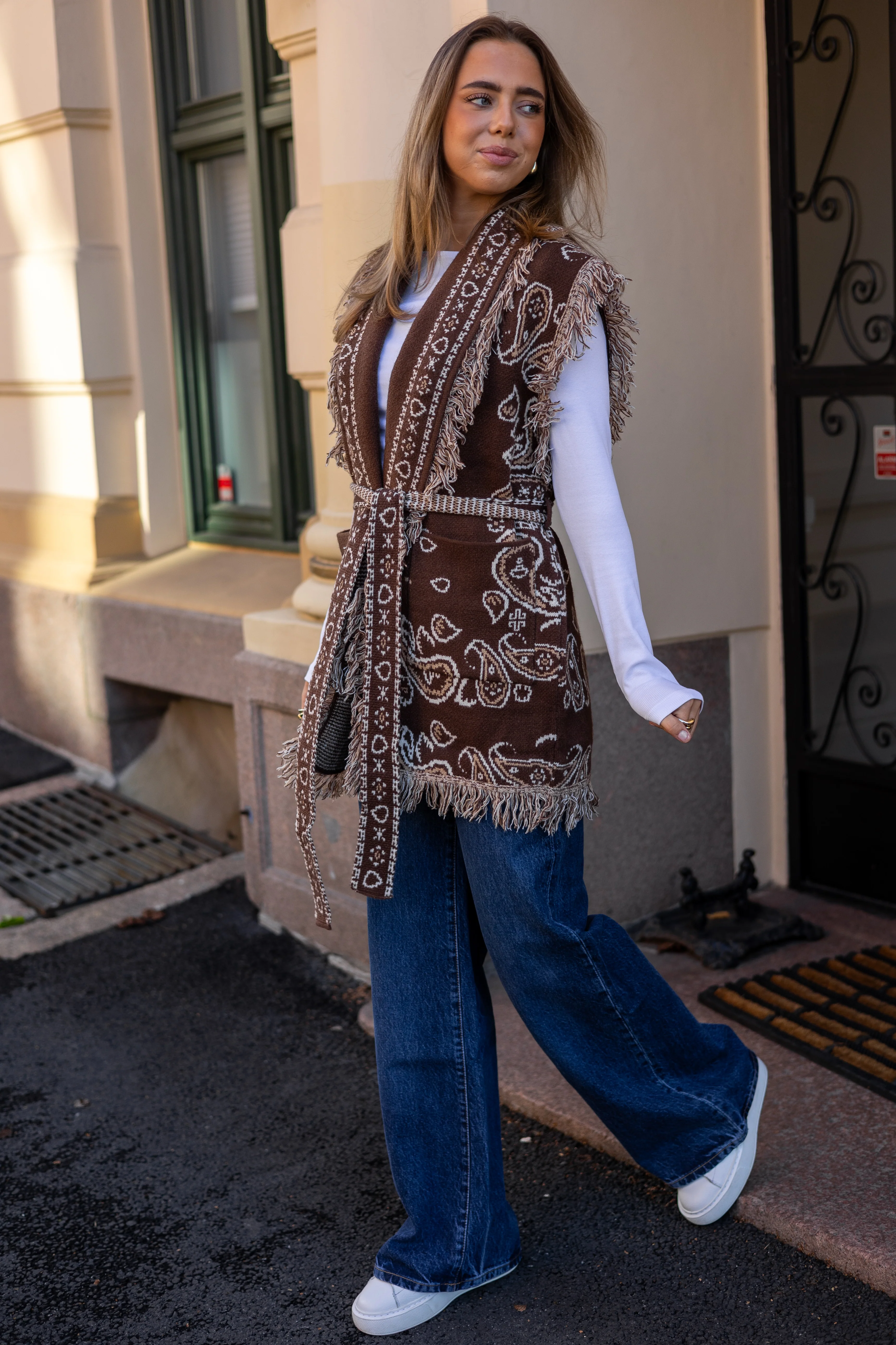 Brown Detailed Vest