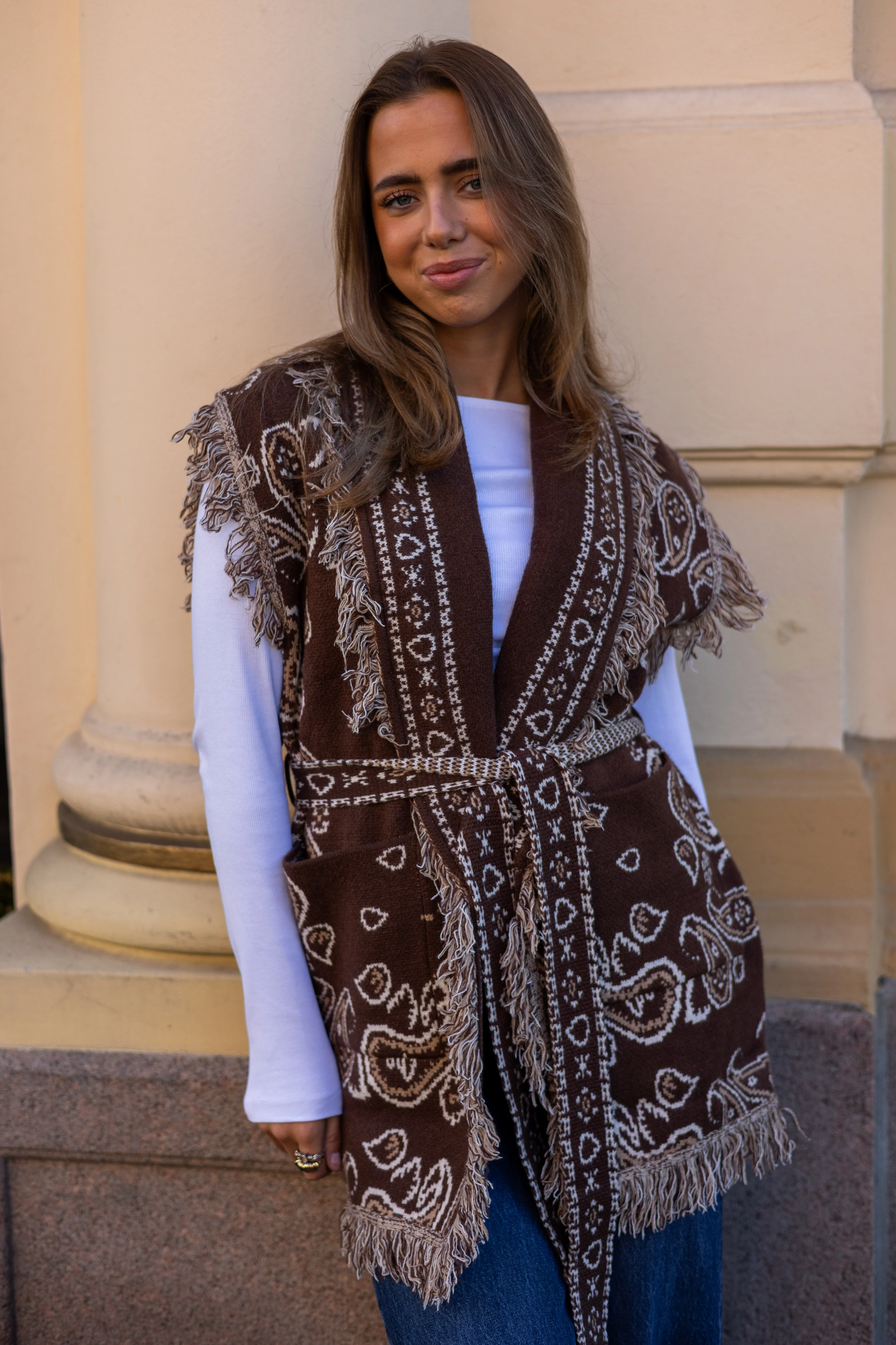 Brown Detailed Vest - Image 3