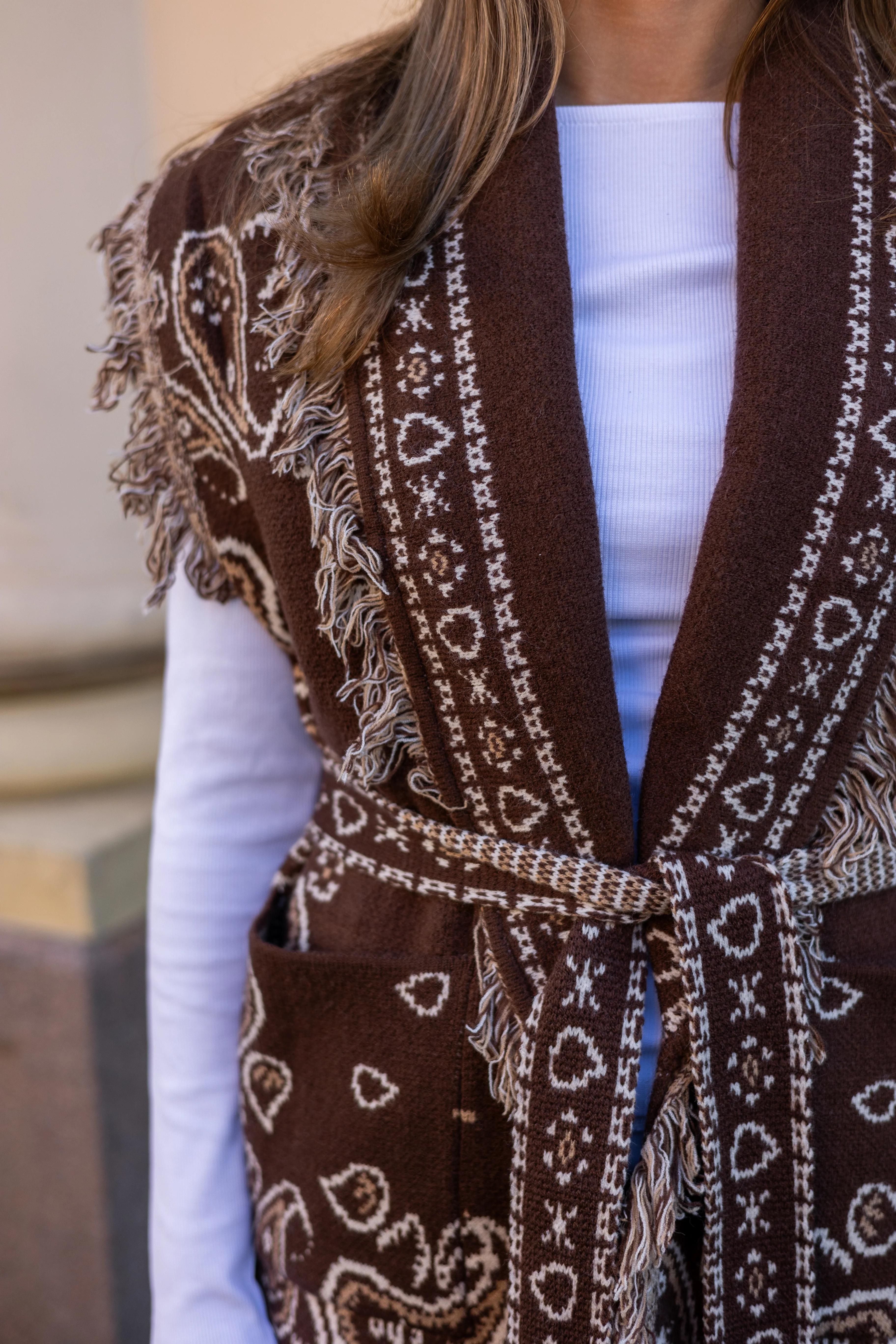 Brown Detailed Vest - Image 5