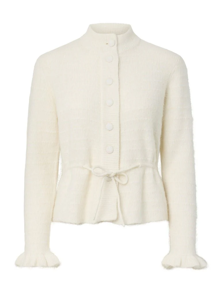 Thellis Ls Knit Cardigan Star White - Image 2