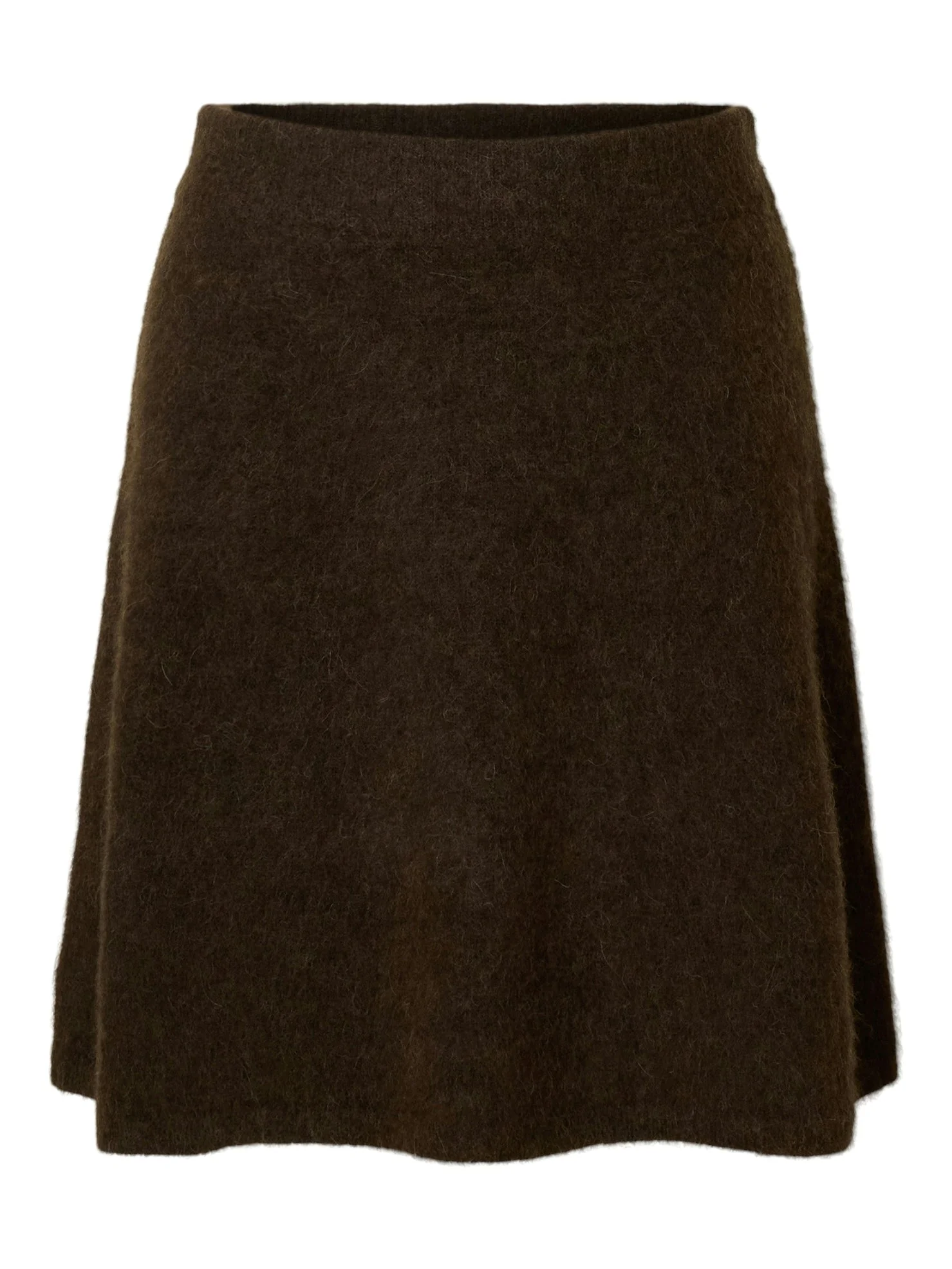 Lulu Brushed Hw Knit Skirt Delicioso Melange - Image 2