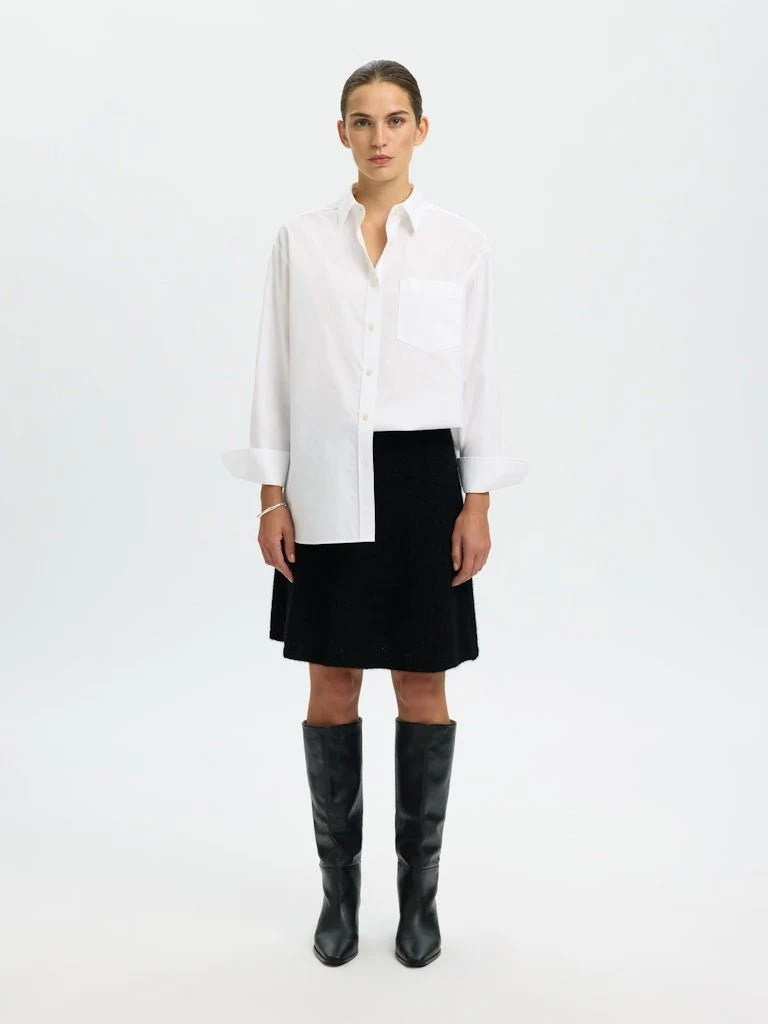 Lulu Brushed Hw Knit Skirt Black - Image 6
