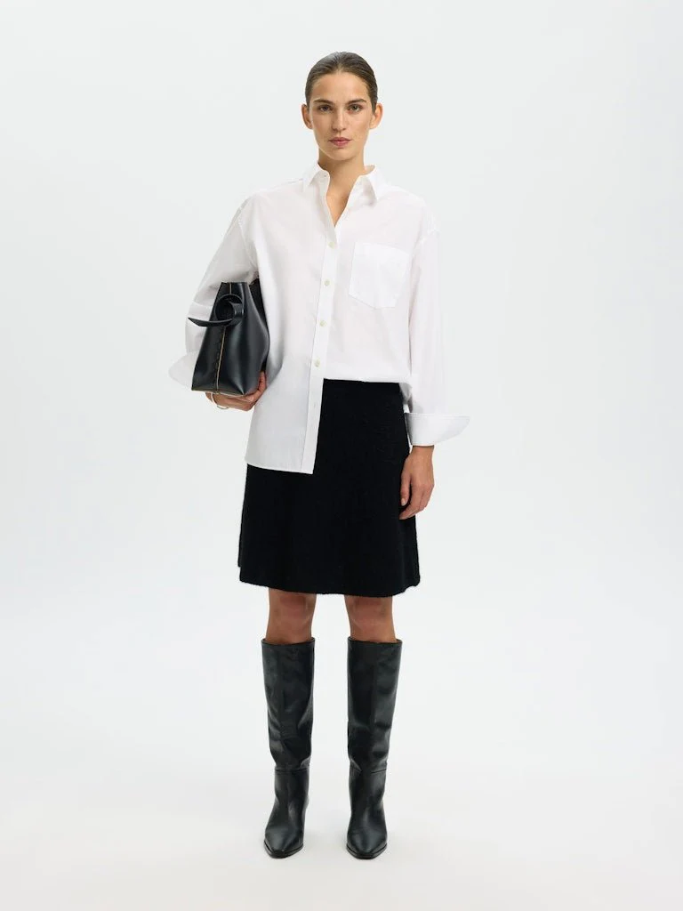 Lulu Brushed Hw Knit Skirt Black - Image 9