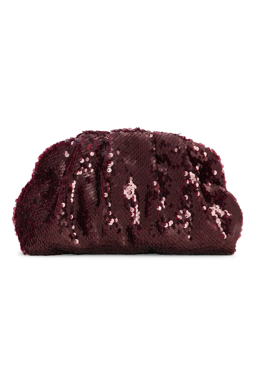 Sequin Clutch Bag Burgundy