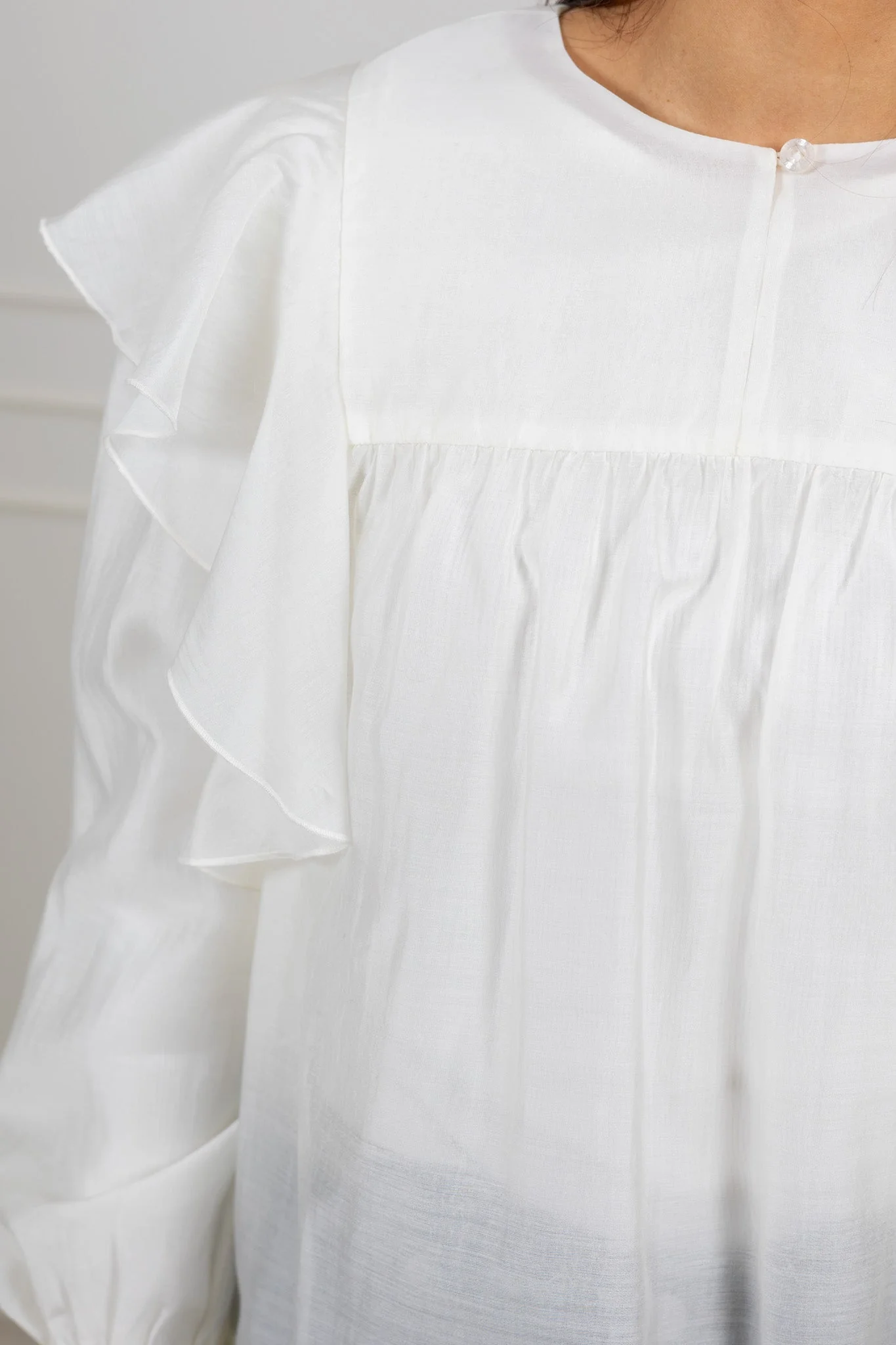 Dream Ruffle Blouse Jet Stream - Image 5