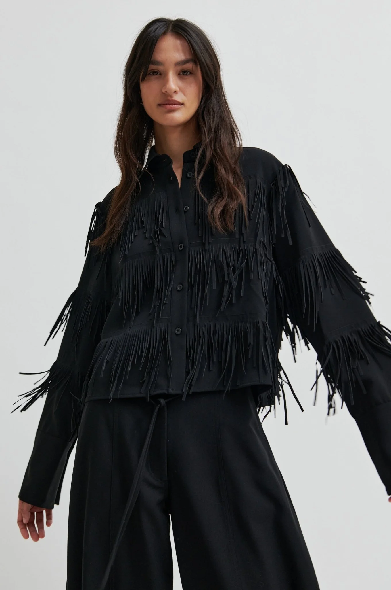 Dancing Cropped Shirt Black - Image 2