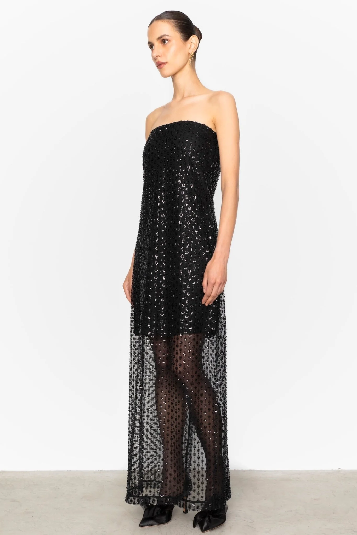 Giovanna Beaded Dress Black - Image 5