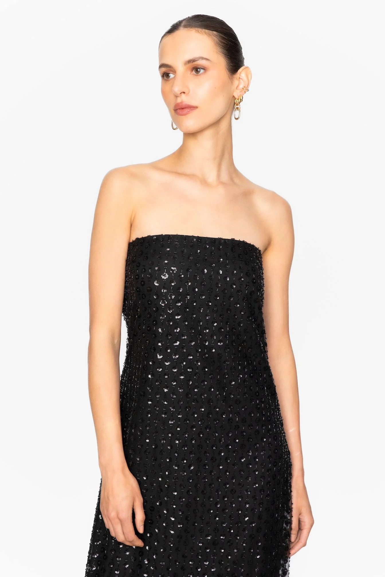 Giovanna Beaded Dress Black - Image 8