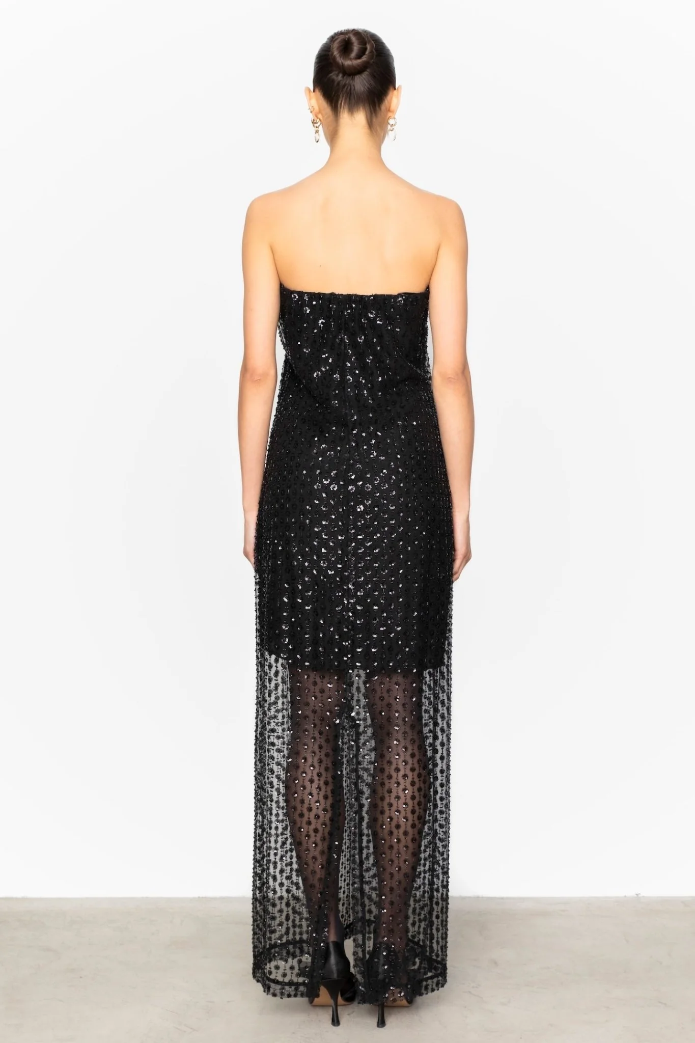 Giovanna Beaded Dress Black - Image 9