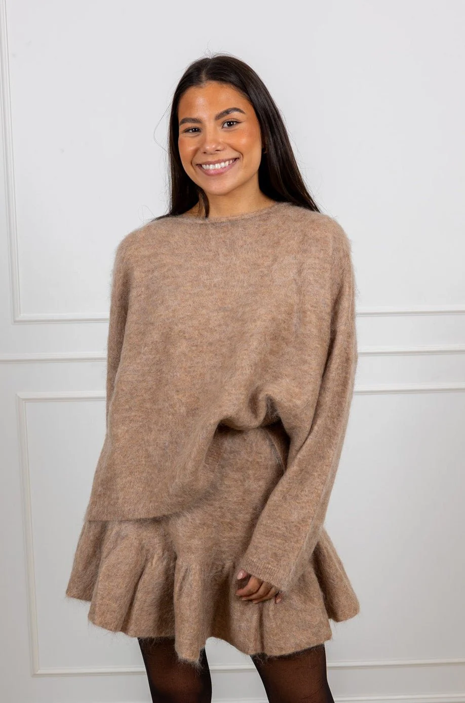 Boxy Sweater Beige Melange