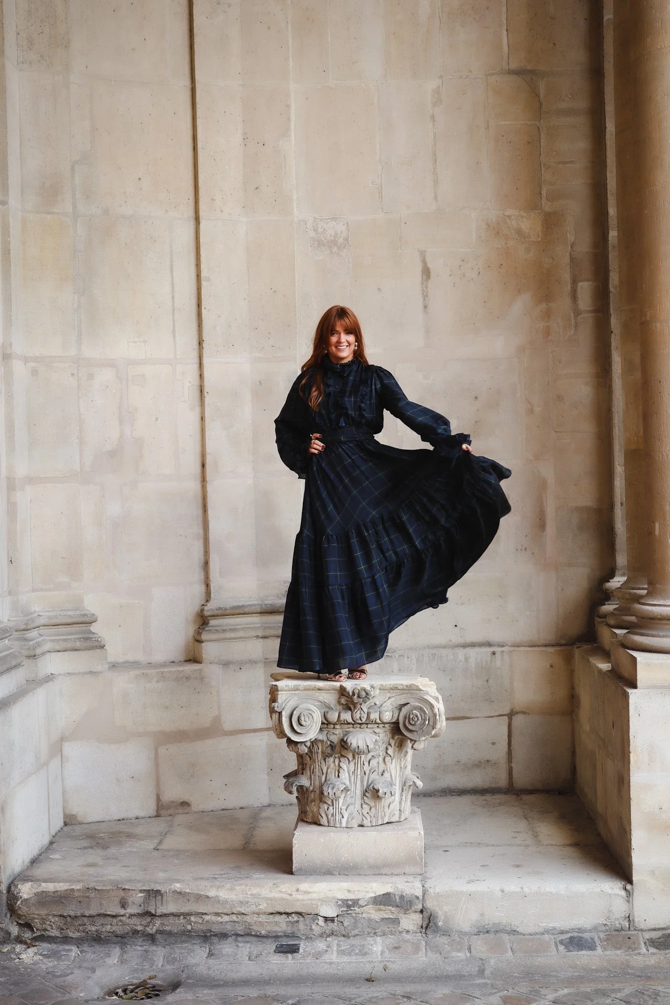 Éternelle Showpiece Dress Check Print - Image 10