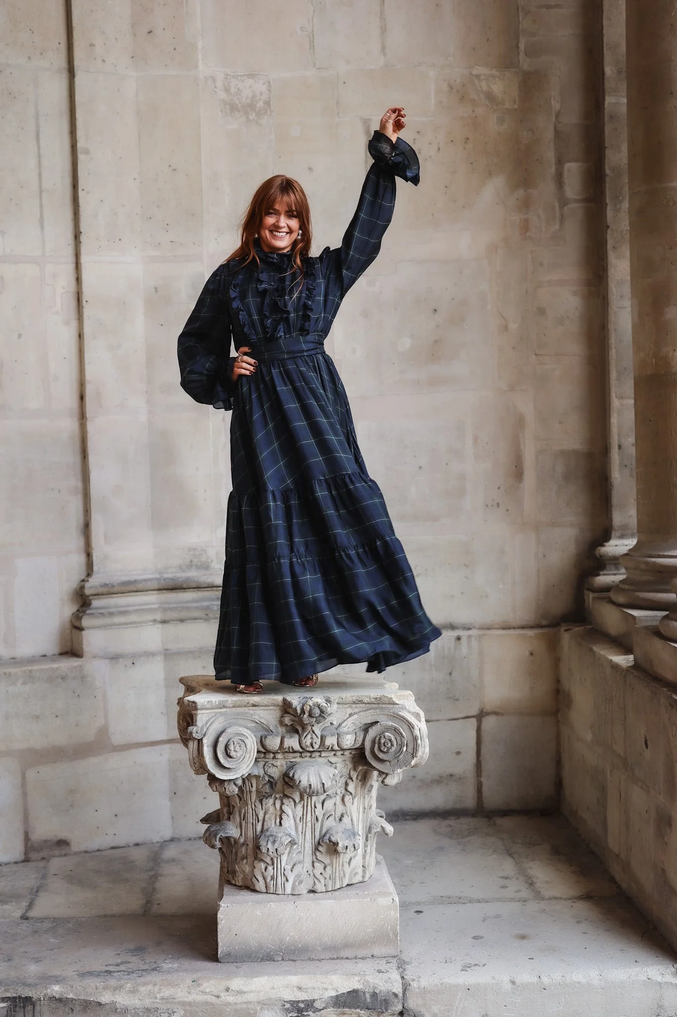 Éternelle Showpiece Dress Check Print - Image 13