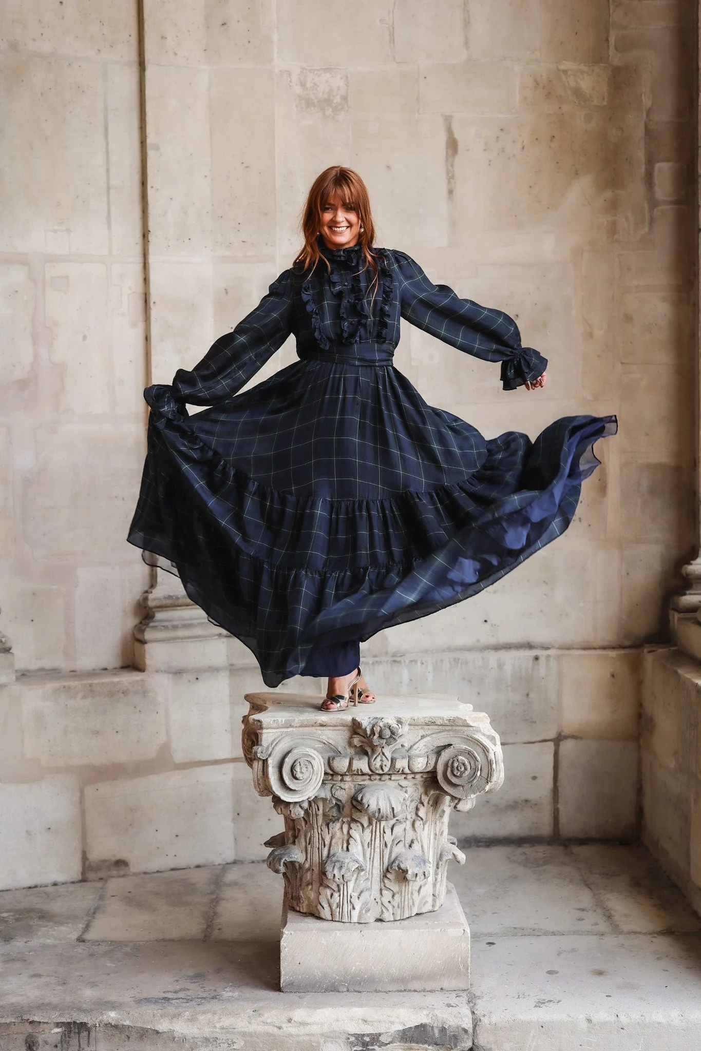 Éternelle Showpiece Dress Check Print - Image 14