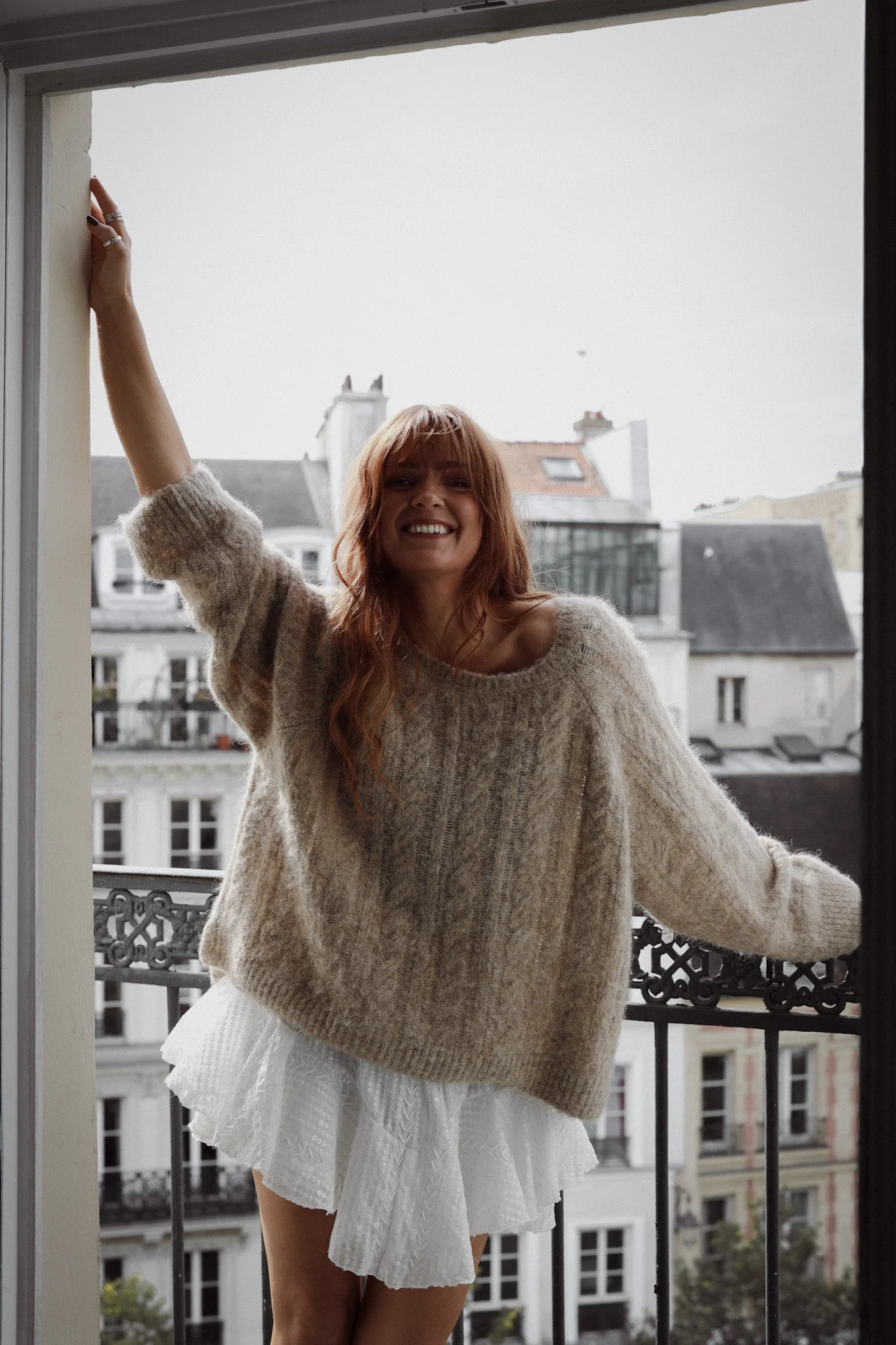 Cozy Sweater Beige Melange - Image 3