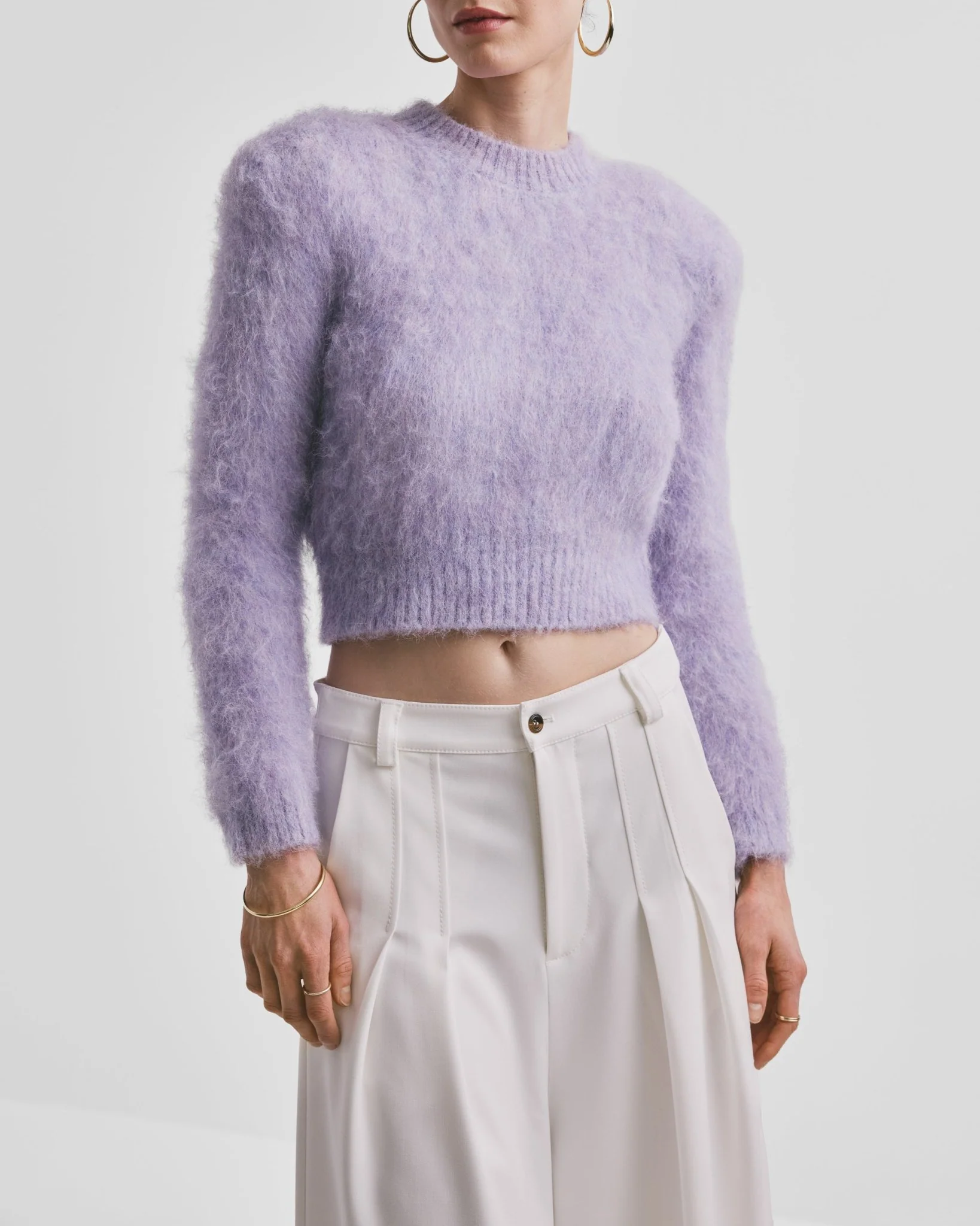 Hairy Knit Sweater Lilac - Image 6