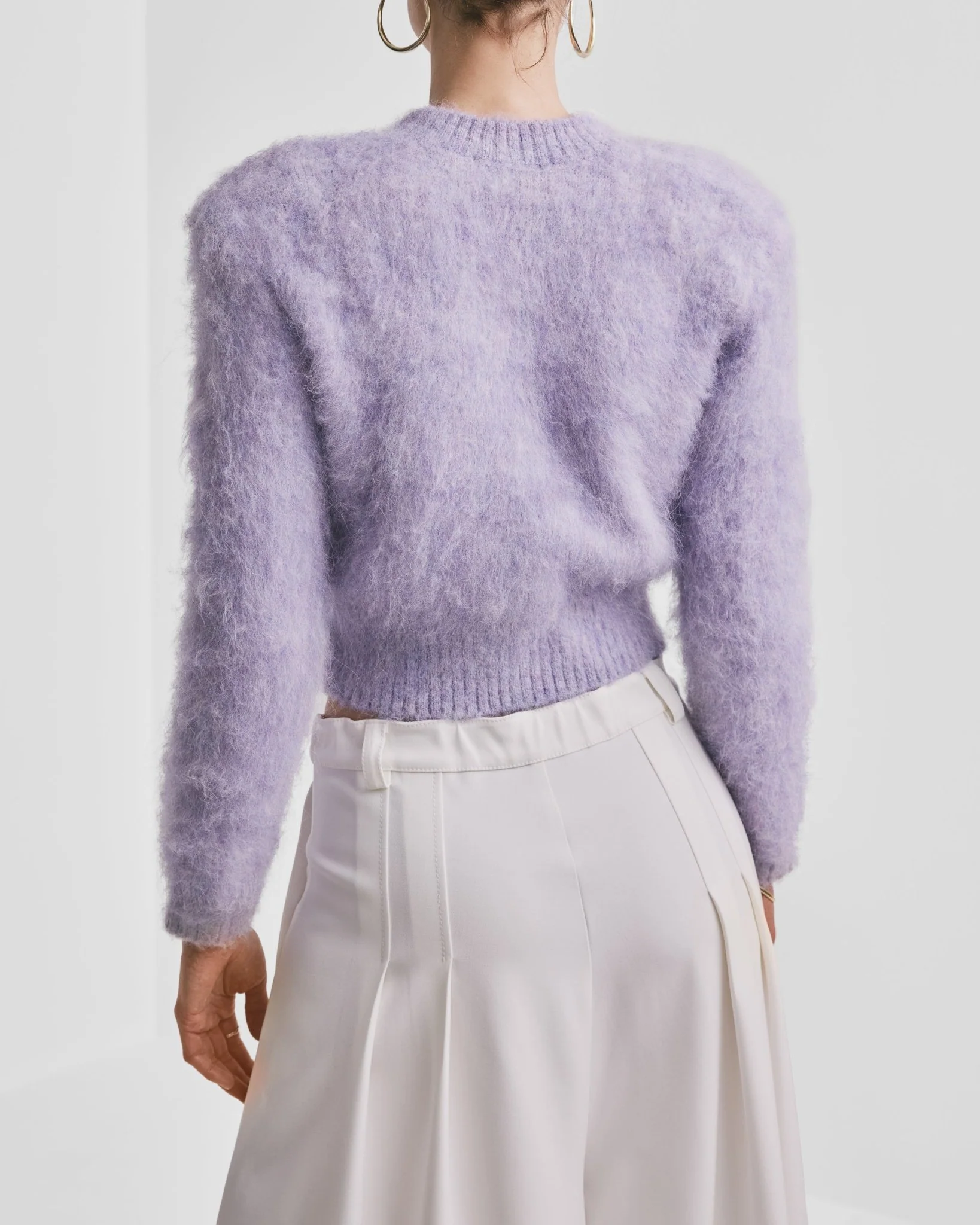Hairy Knit Sweater Lilac - Image 7