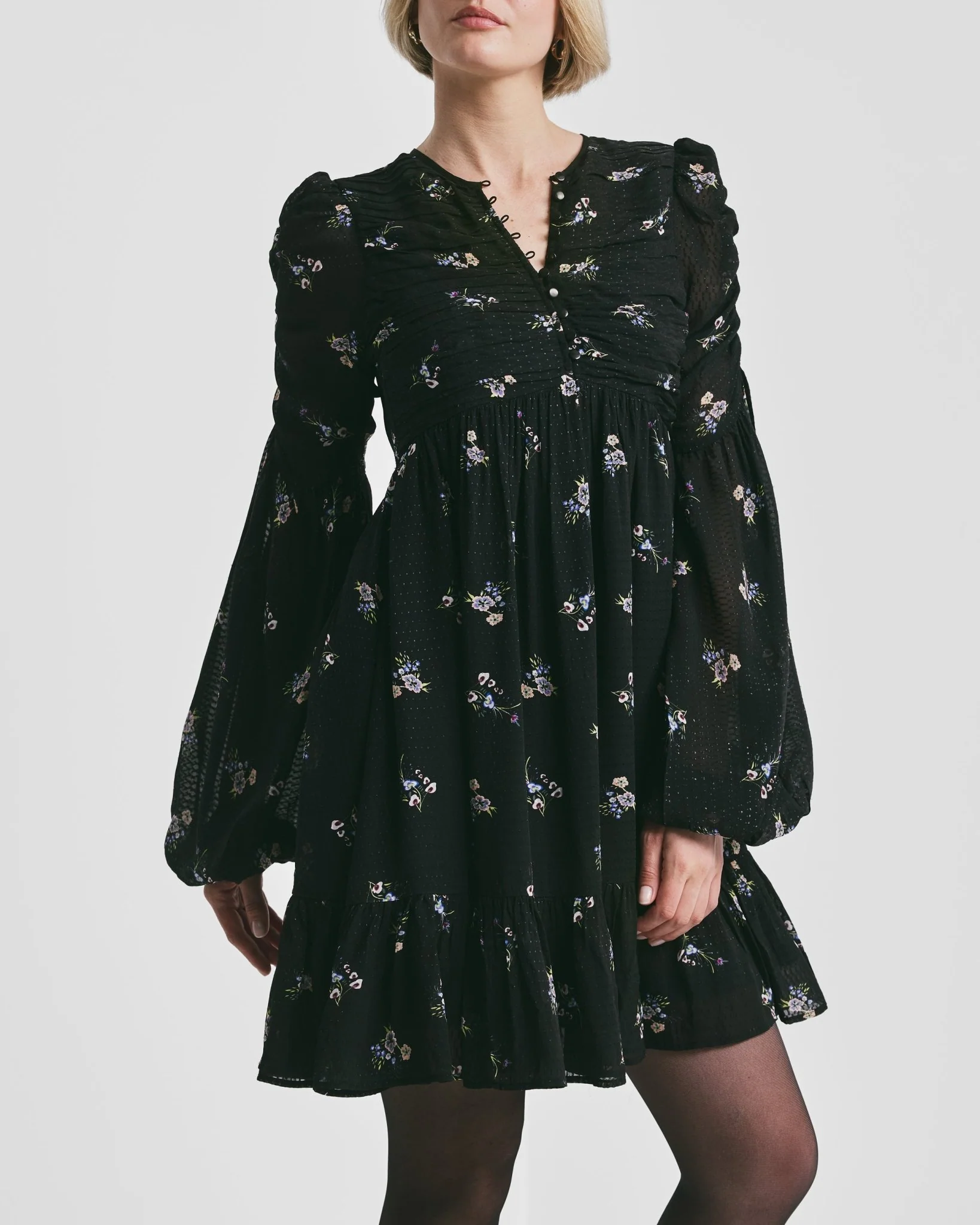 Georgette Mini Dress Flower Field - Image 5