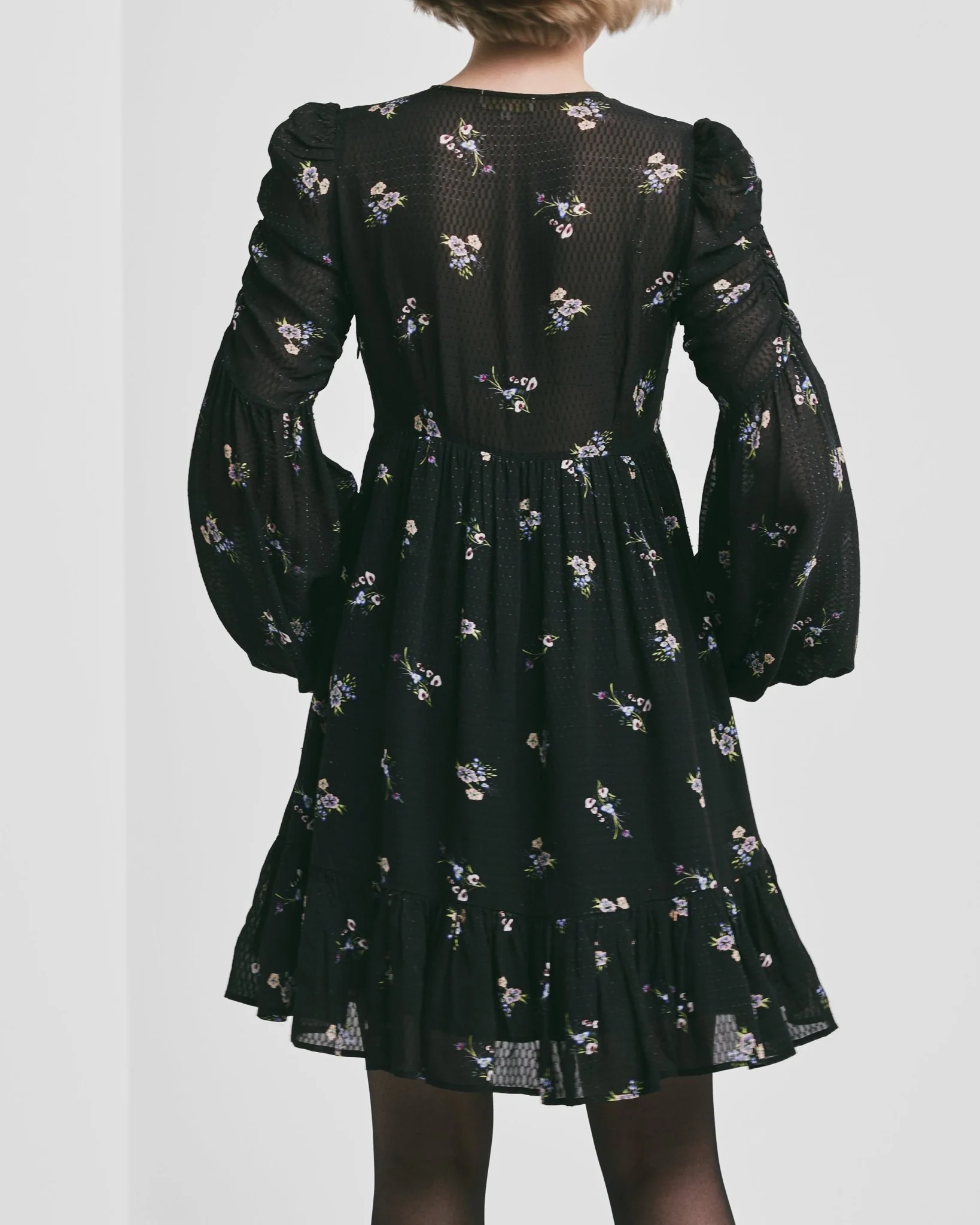 Georgette Mini Dress Flower Field - Image 7