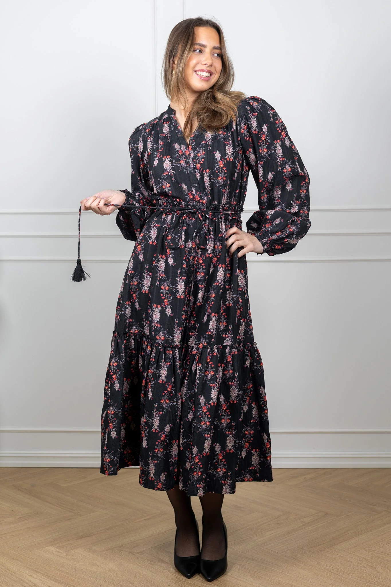 Bohemian Belt Dress Midnight Paisley - Image 4