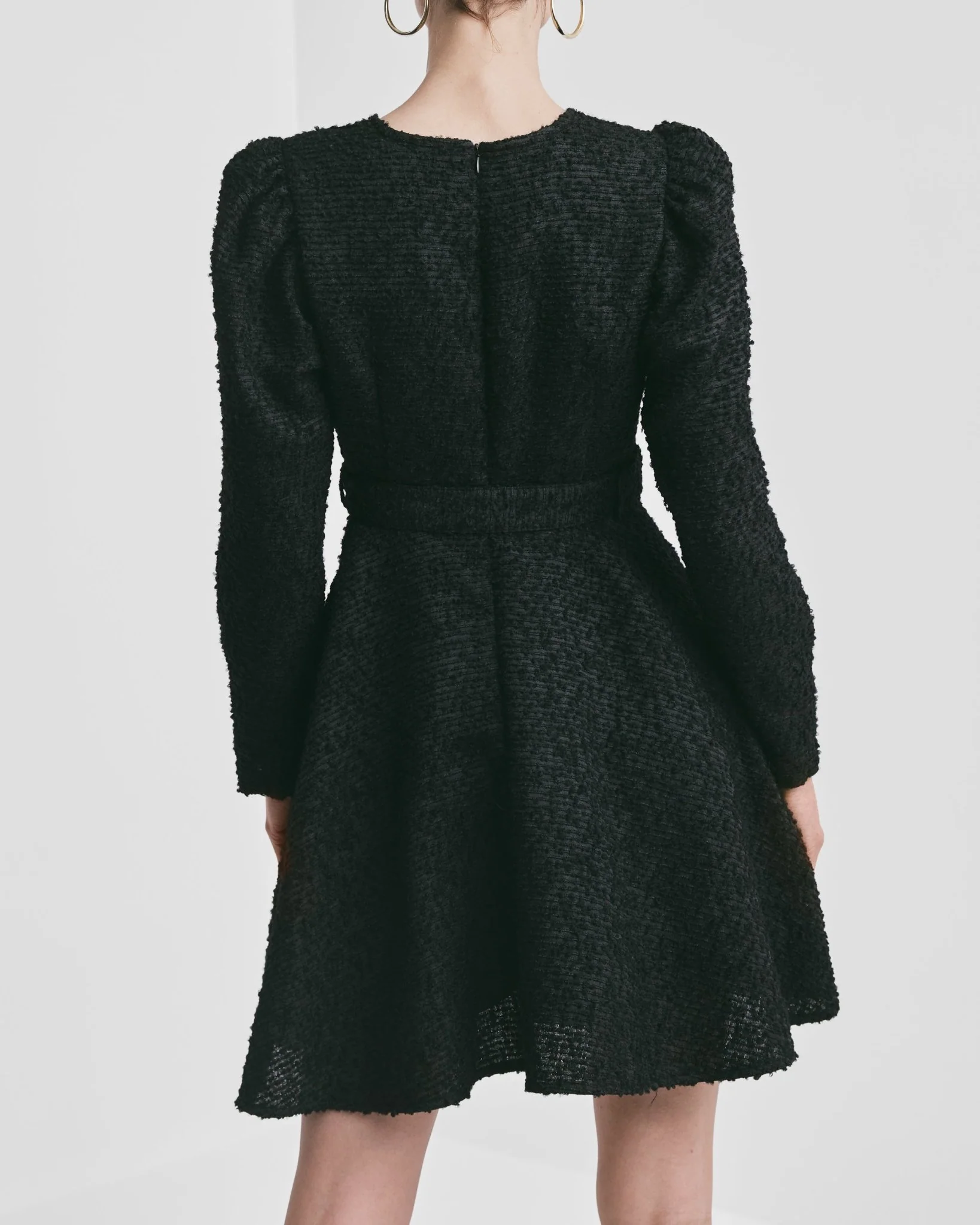 Boucle Belt Dress Black - Image 10