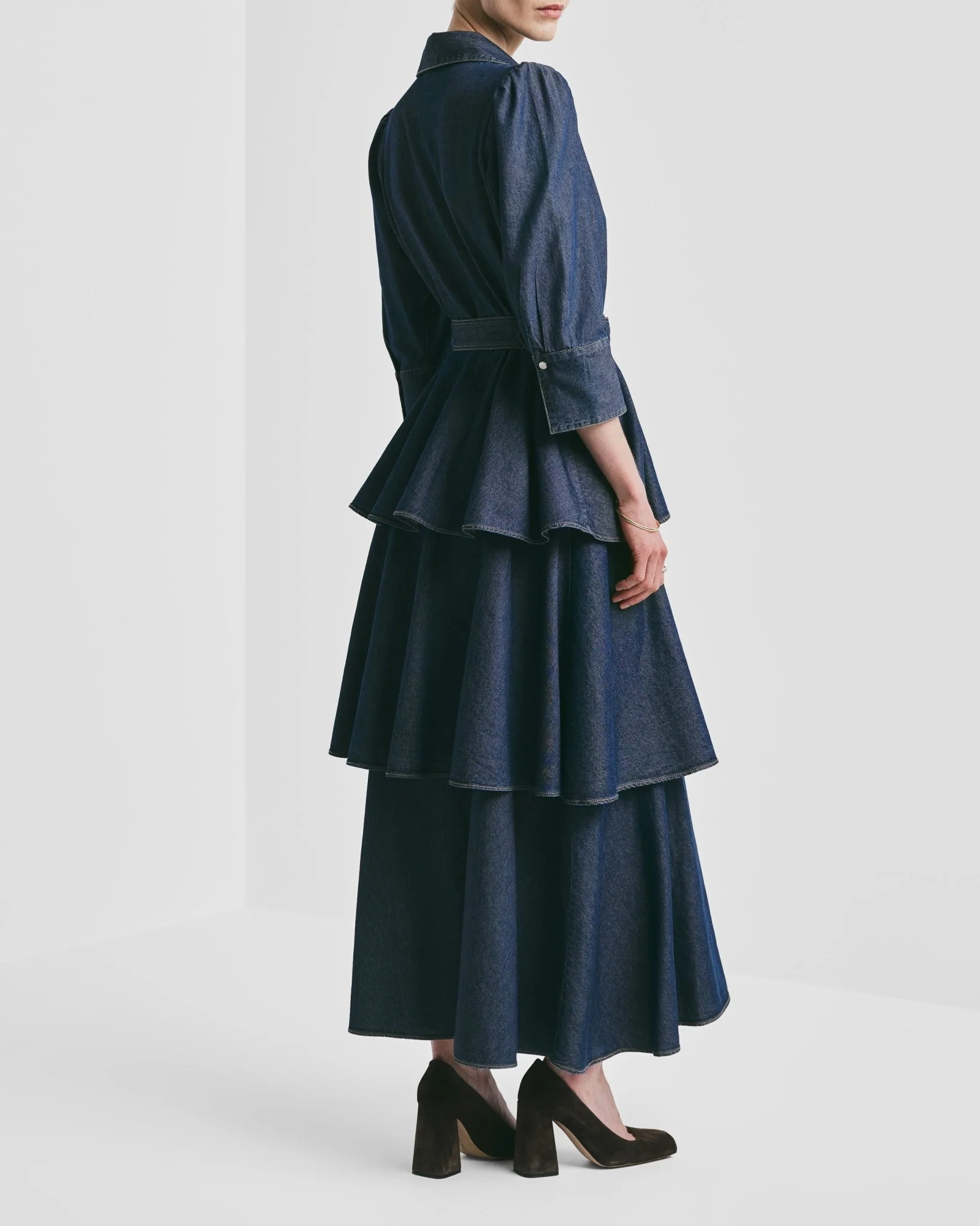 Denim Shirt Dress Dark Blue - Image 8