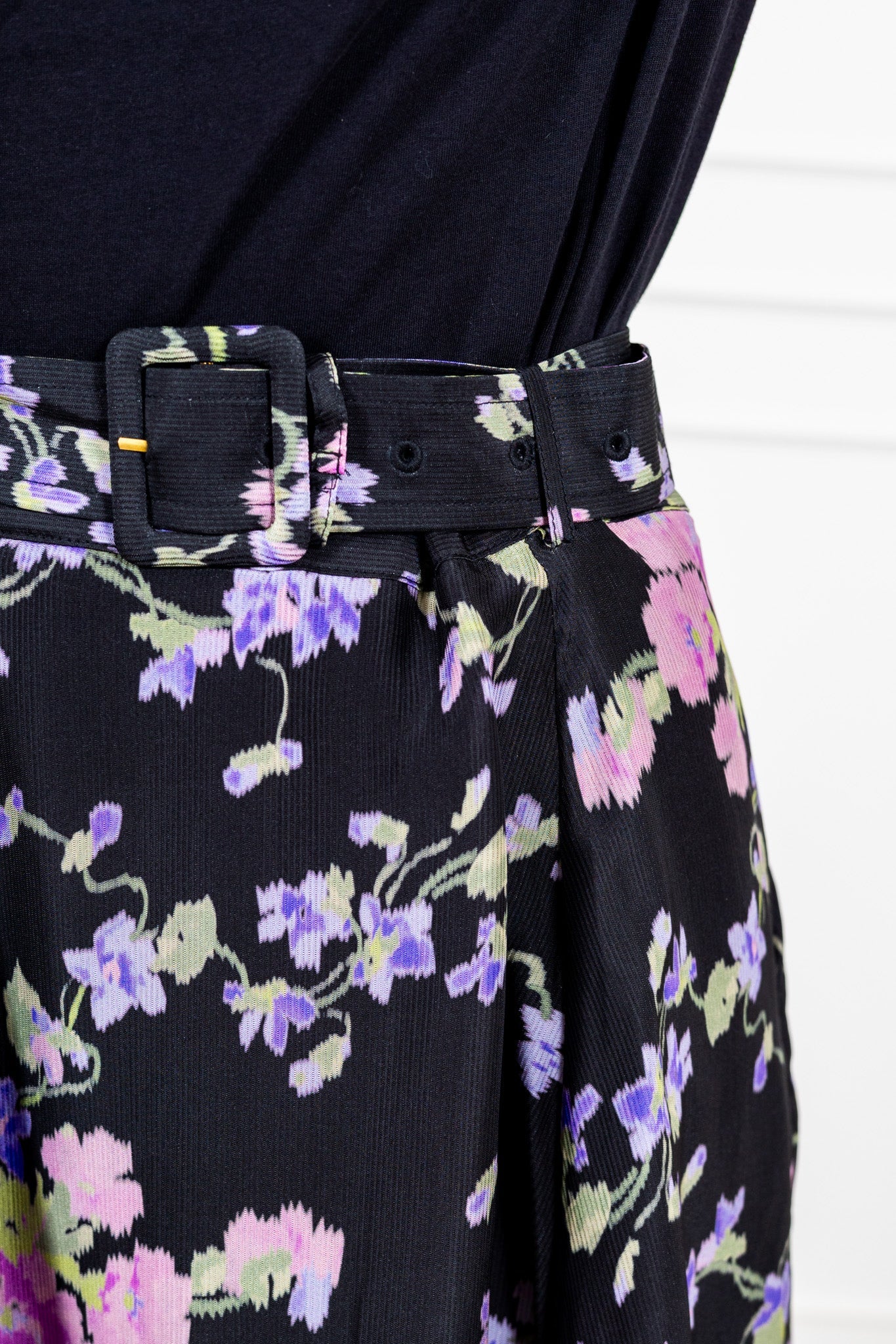 Striped Organza Maxi Skirt Midnight Viola - Image 5