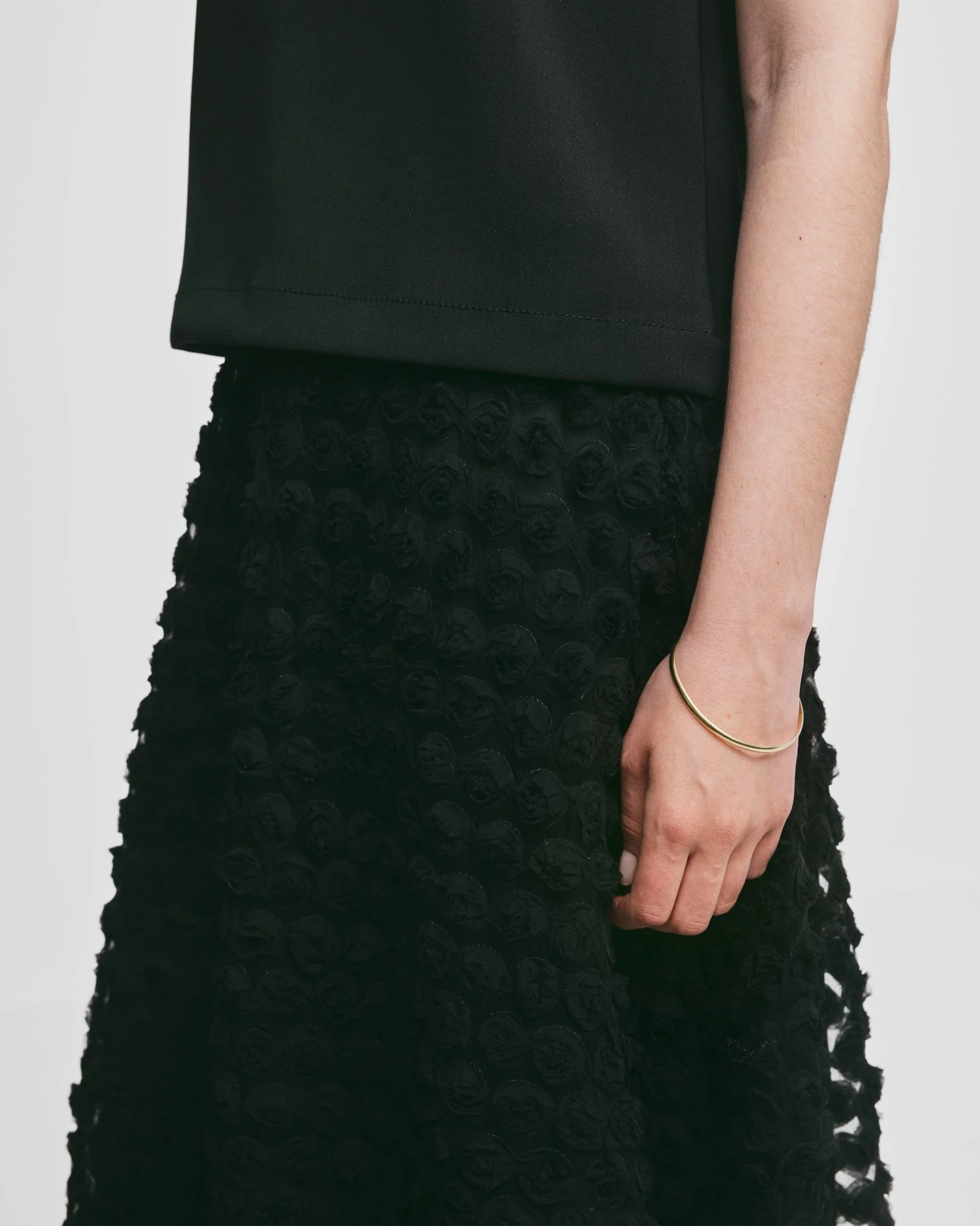 Decorated Maxi Skirt Black - Image 10