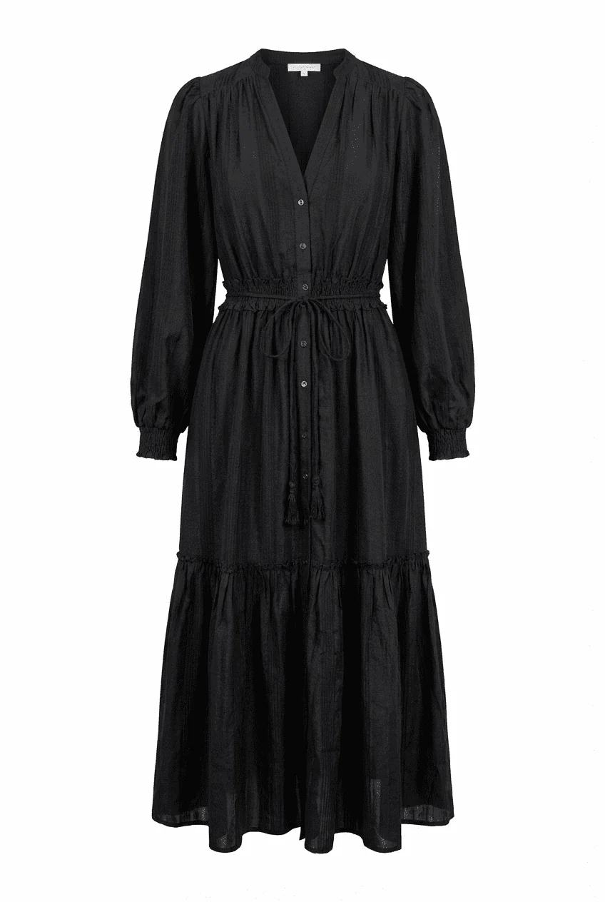 Bohemian Belt Dress Black - Image 2