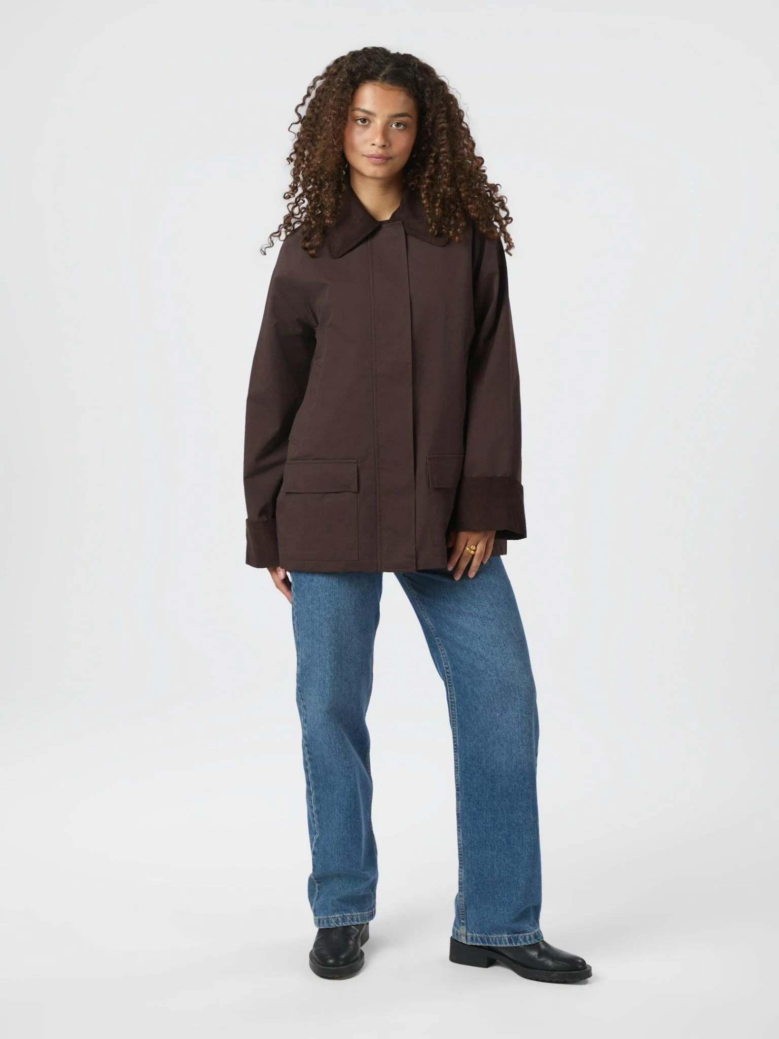 Anastacia Cord Jacket Brown - Image 3