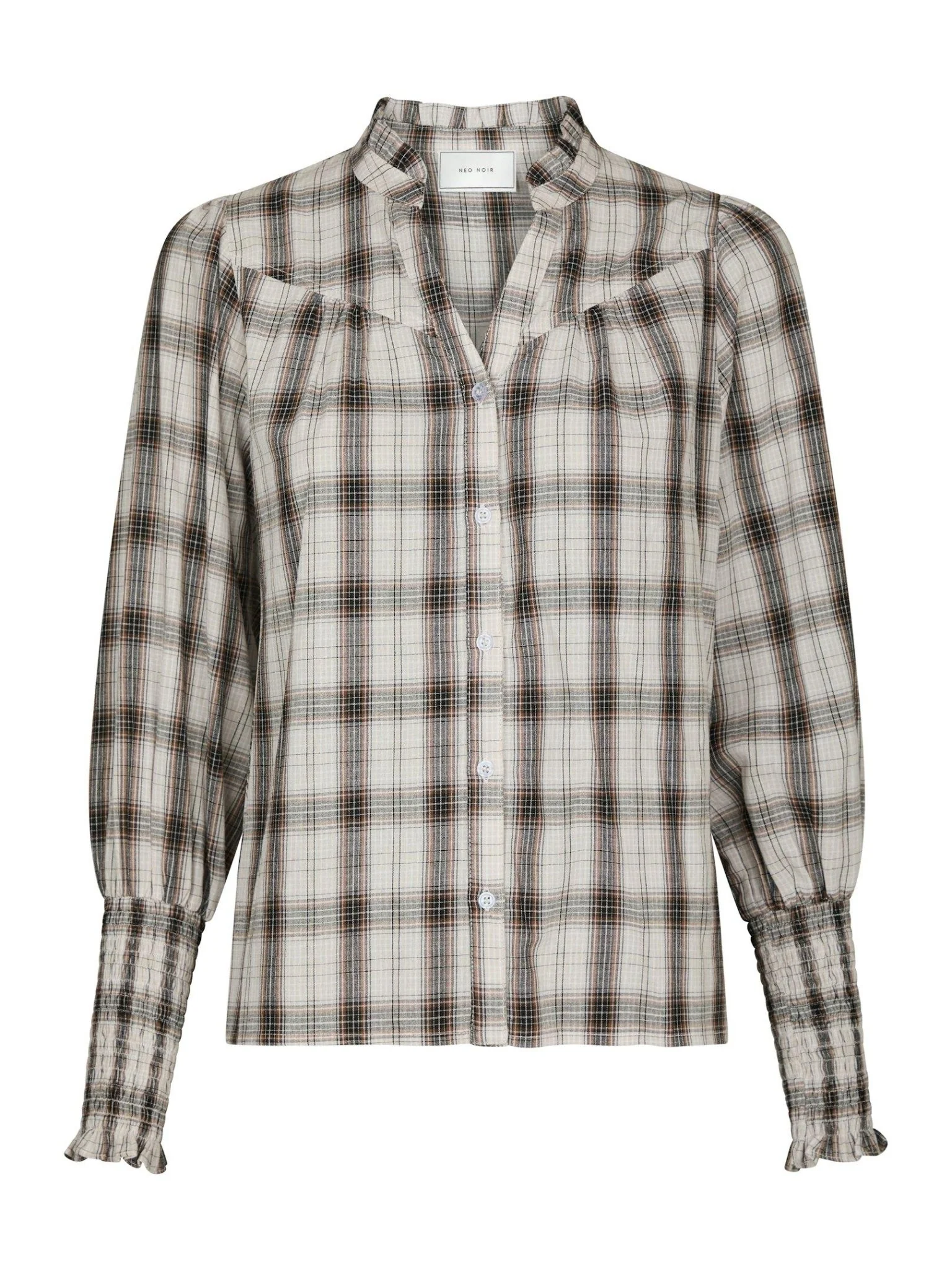 Camisa Big Check Blouse Off White - Image 2