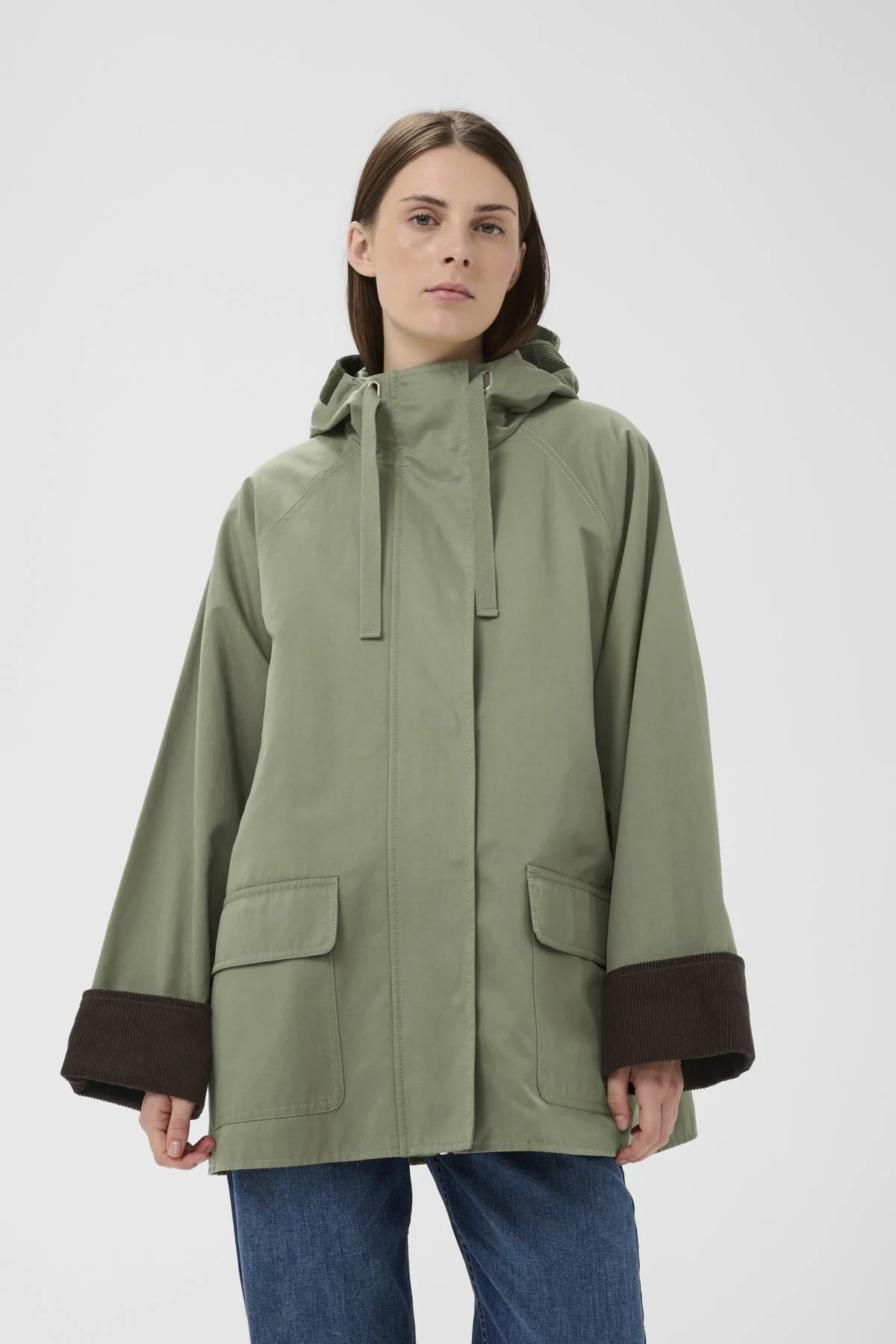 Gracelynn Hooded Jacket Mulled Basil - Image 5