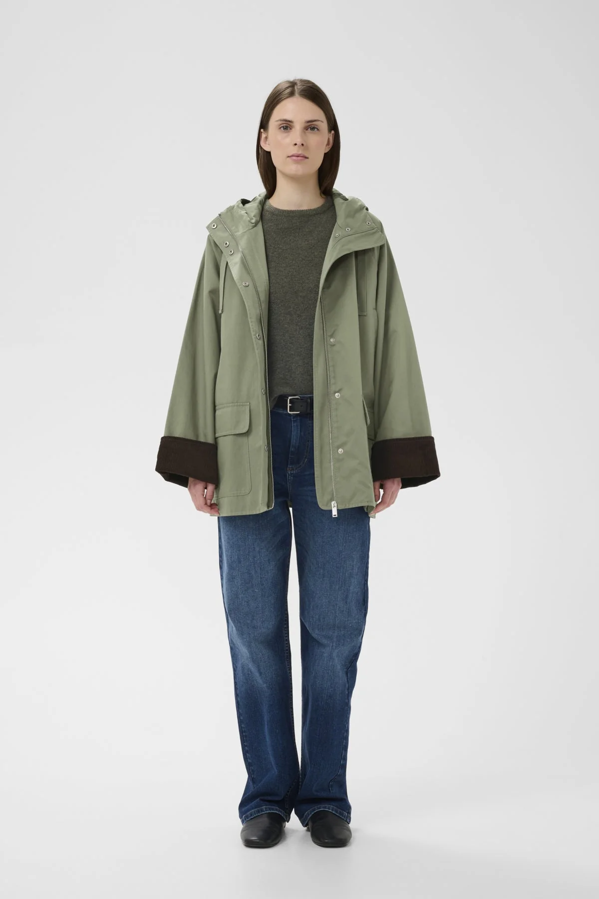 Gracelynn Hooded Jacket Mulled Basil - Image 6