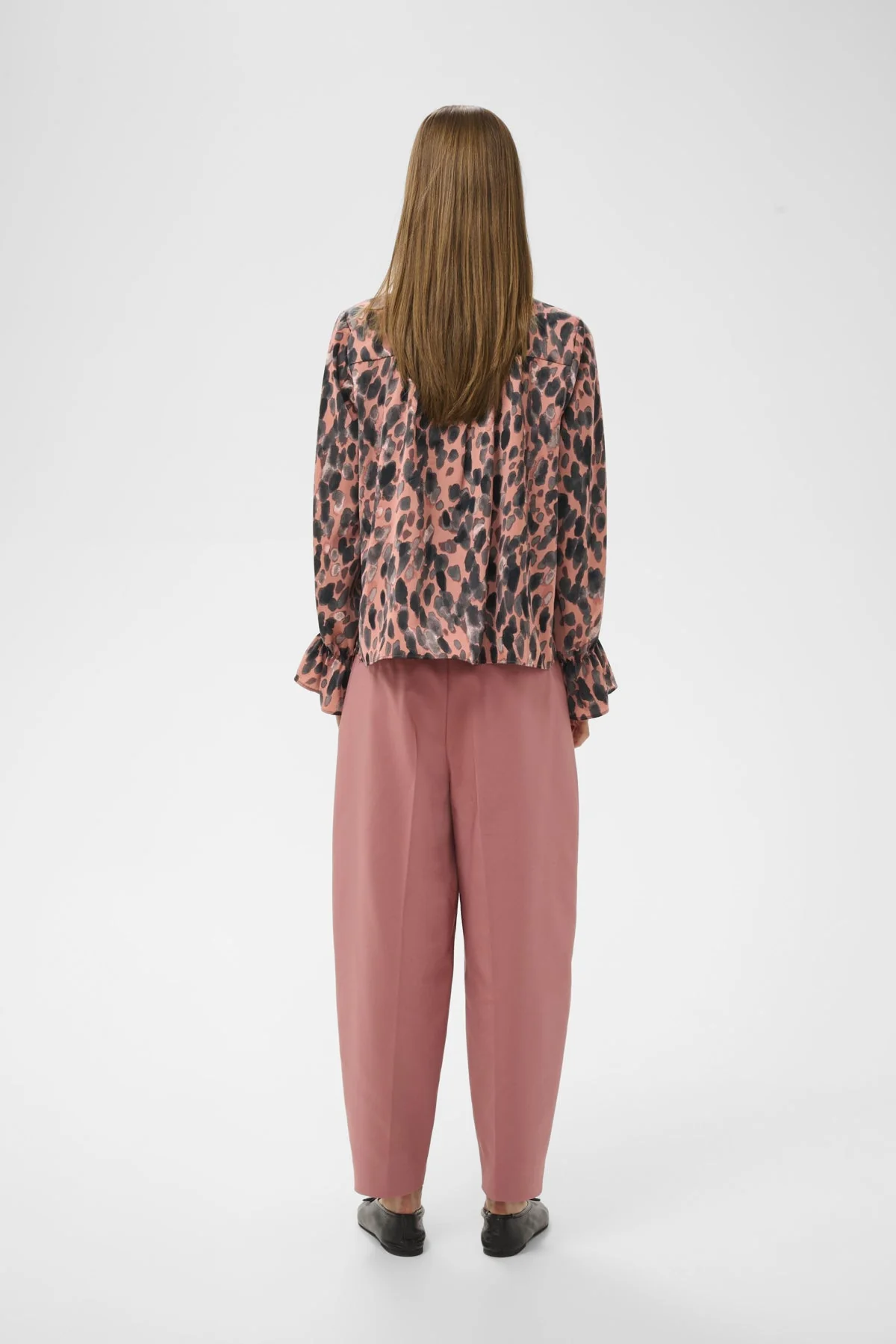 Gracieiw Printed Blouse Rose Painted Dot - Image 10