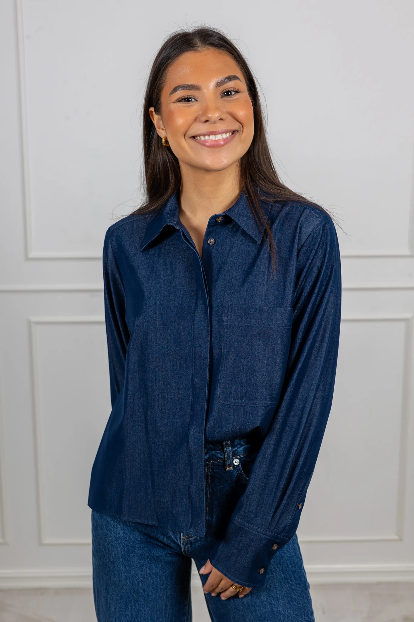 Cherrieiw Shirt Dark Denim