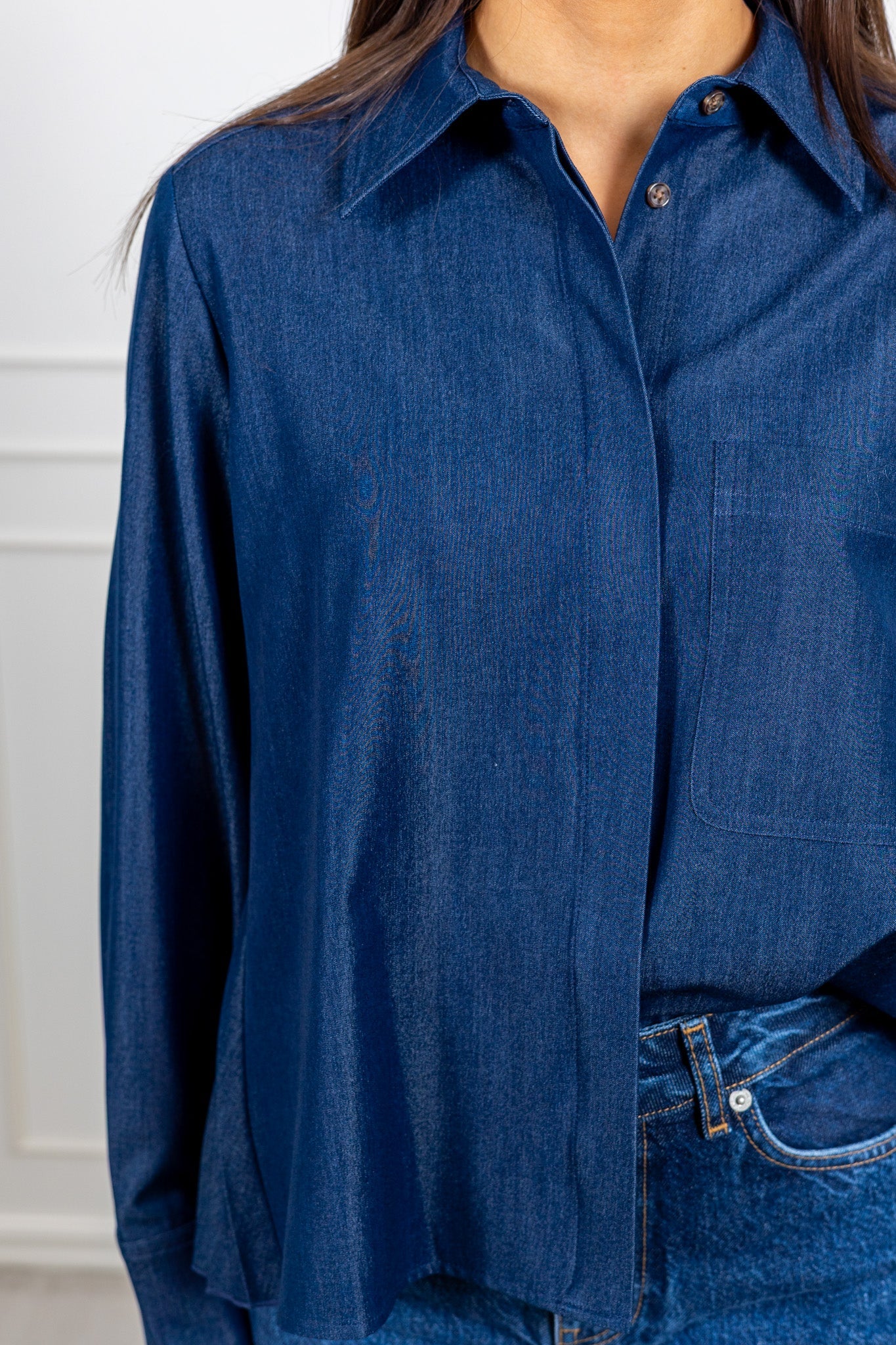 Cherrieiw Shirt Dark Denim - Image 6