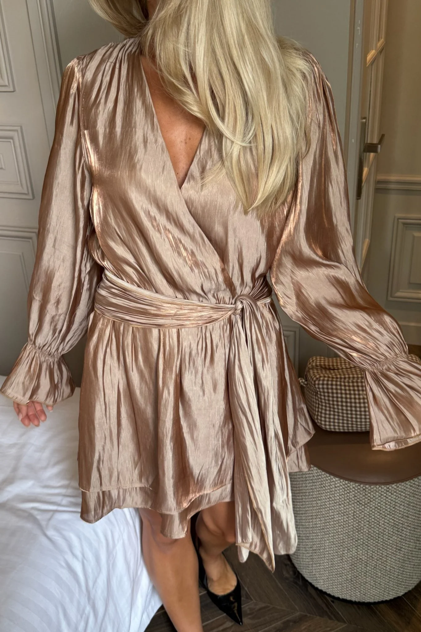 Freya Dress Light Brown - Image 3