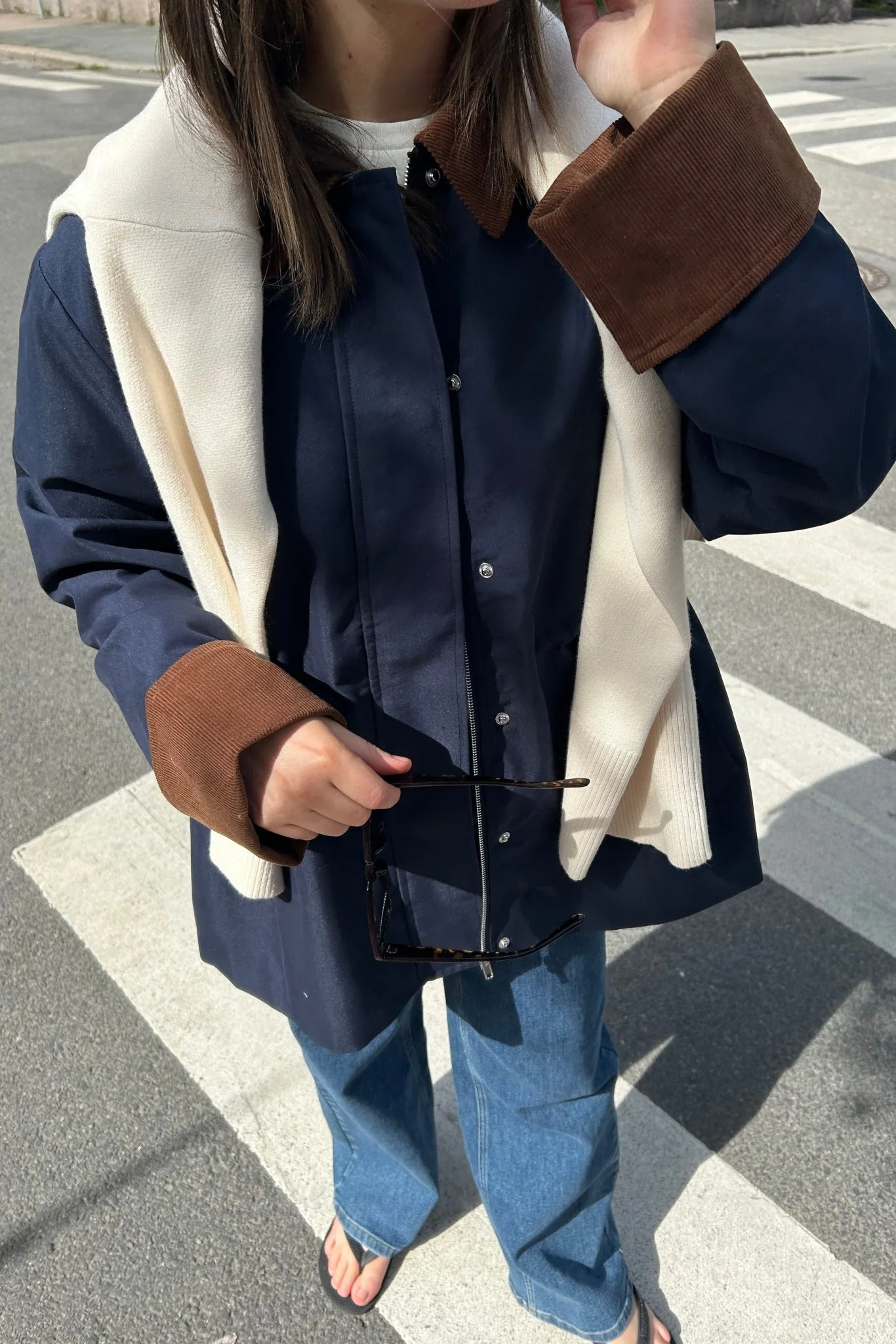Anca Ls Parka Jacket Navy Blazer - Image 2
