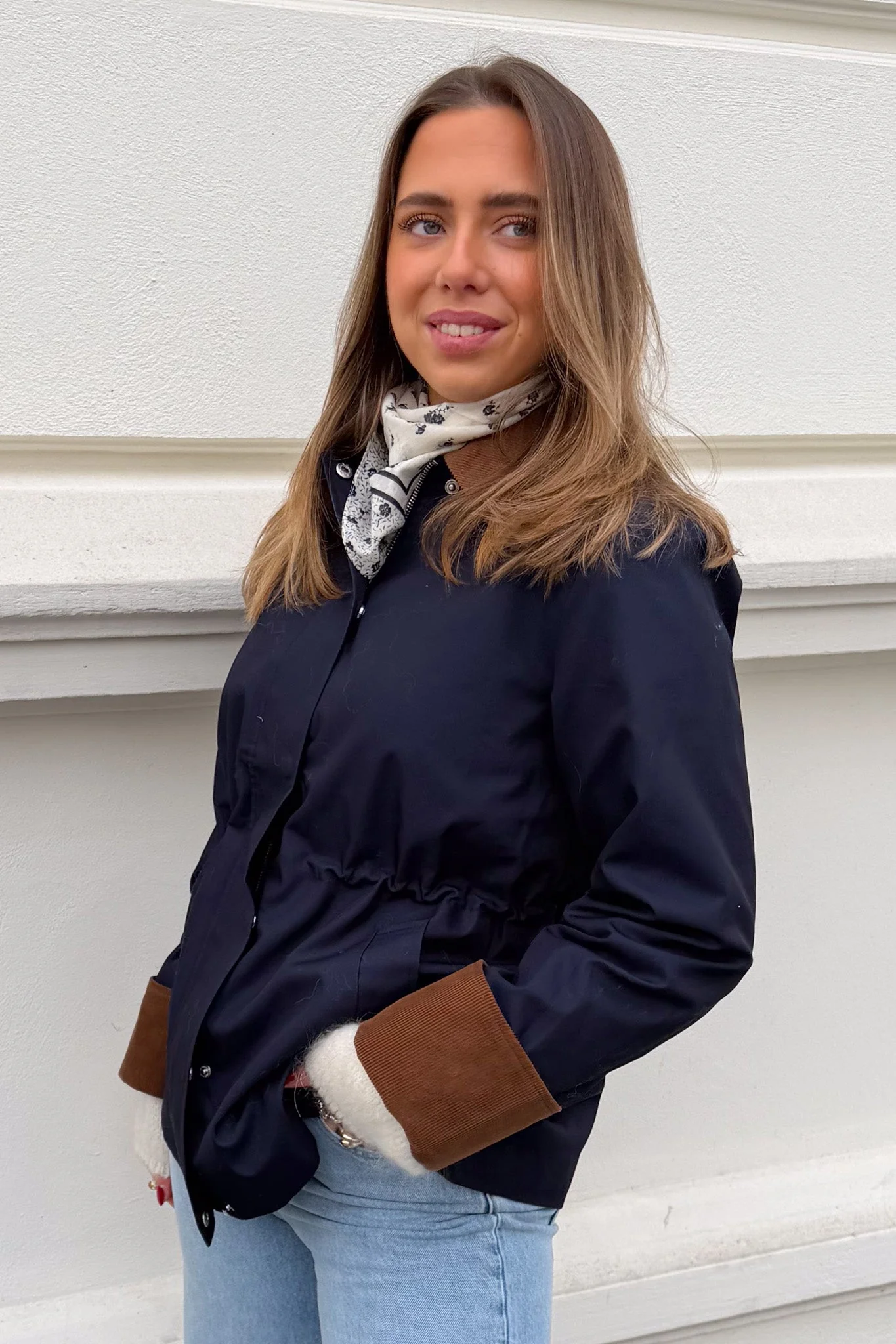 Anca Ls Parka Jacket Navy Blazer - Image 5