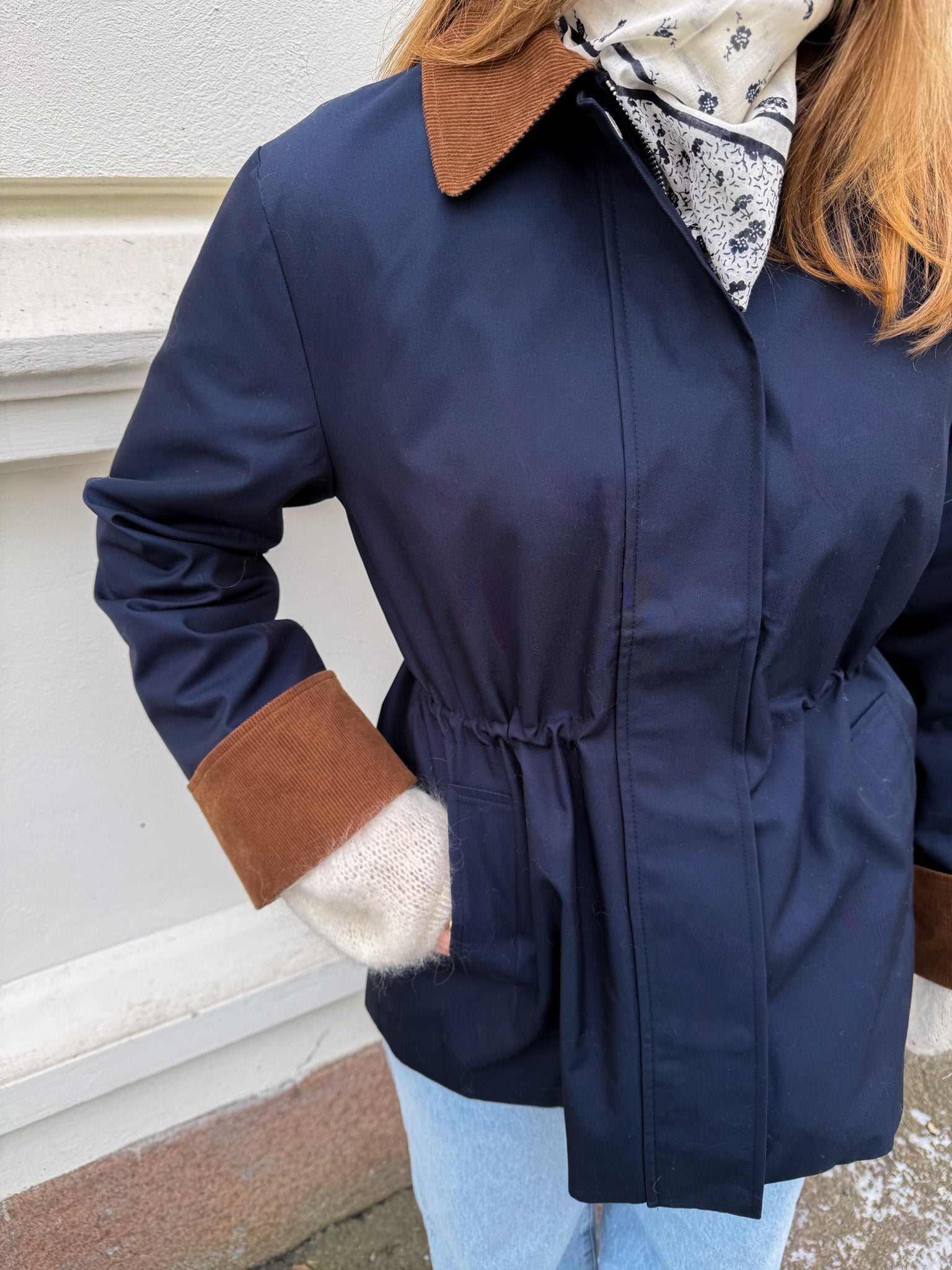 Anca Ls Parka Jacket Navy Blazer - Image 7