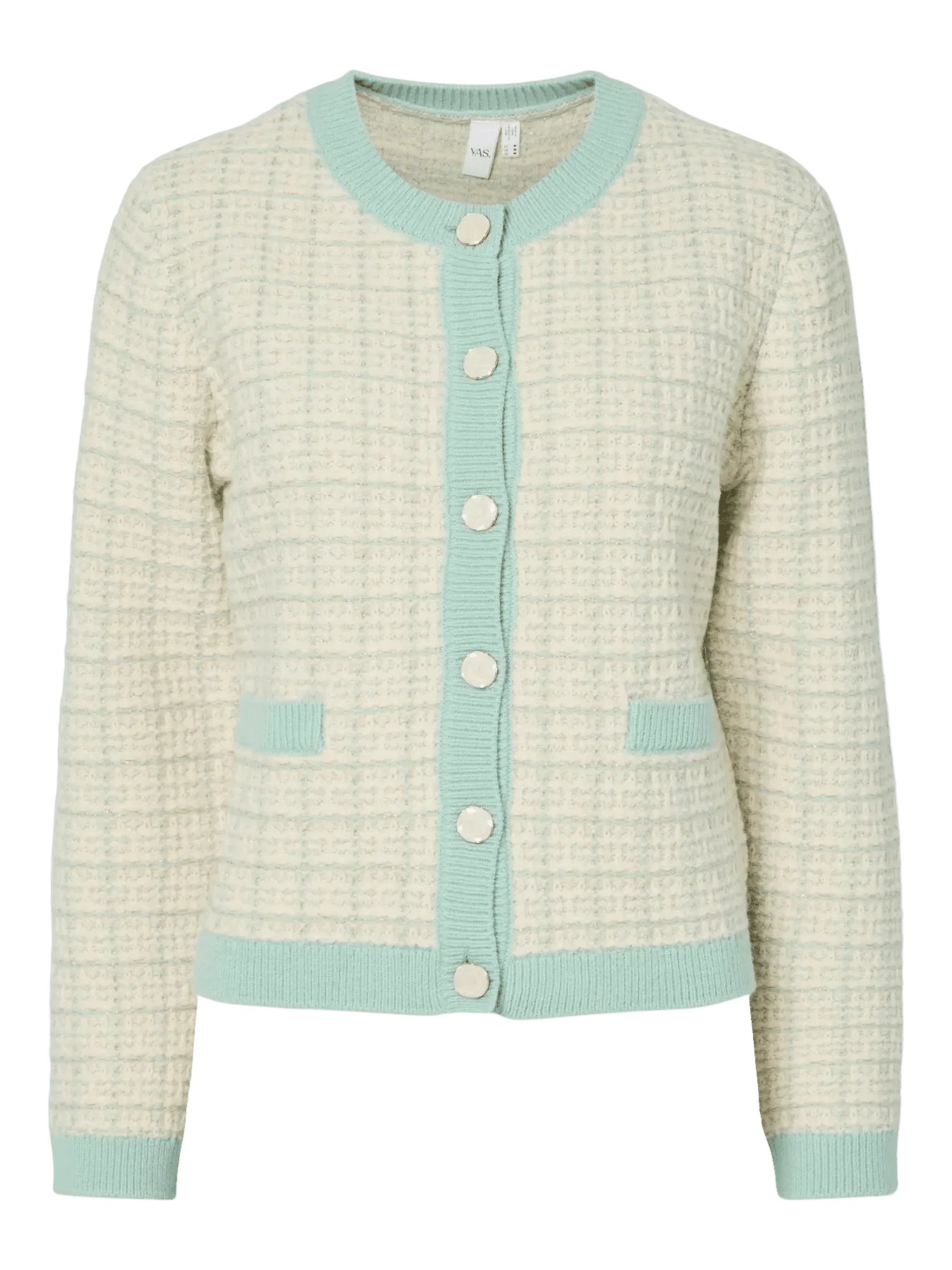 Livia Ls Short Knit Cardigan Lichen Birch - Image 2