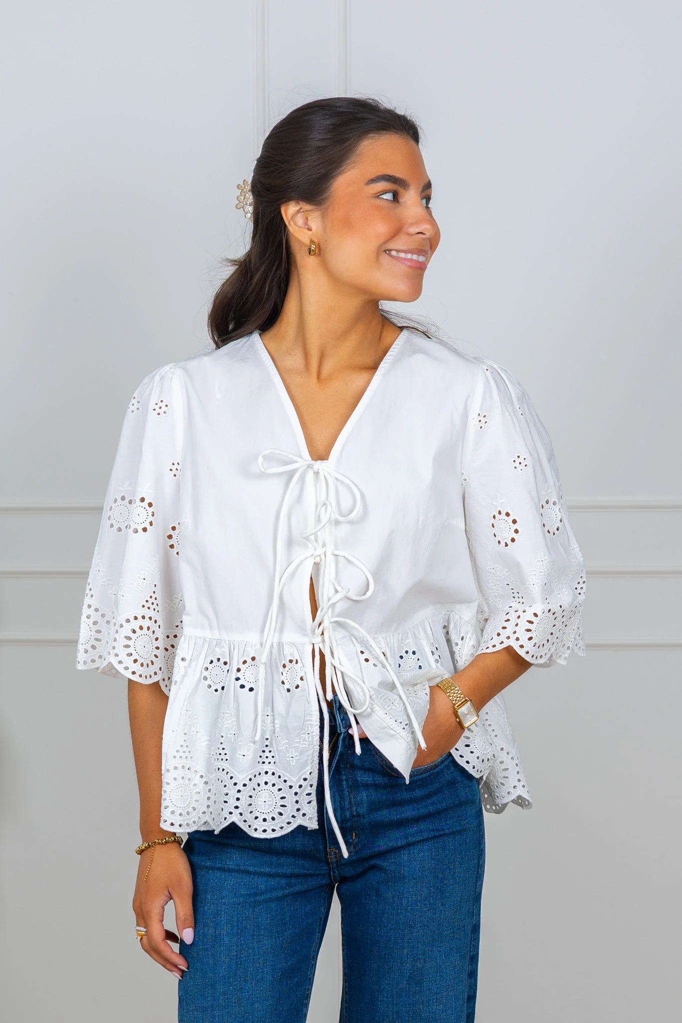 Cornelia 2/4 Tie Top Star White - Image 6