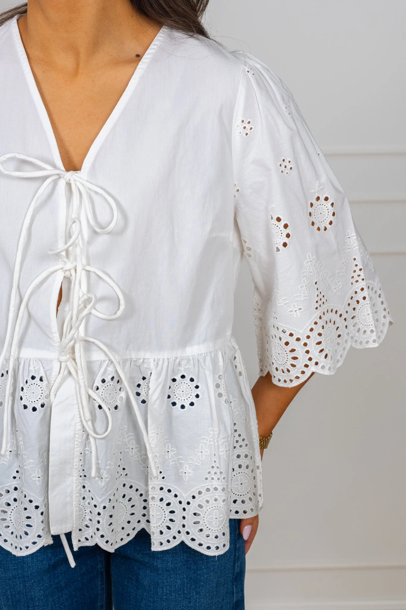 Cornelia 2/4 Tie Top Star White - Image 7