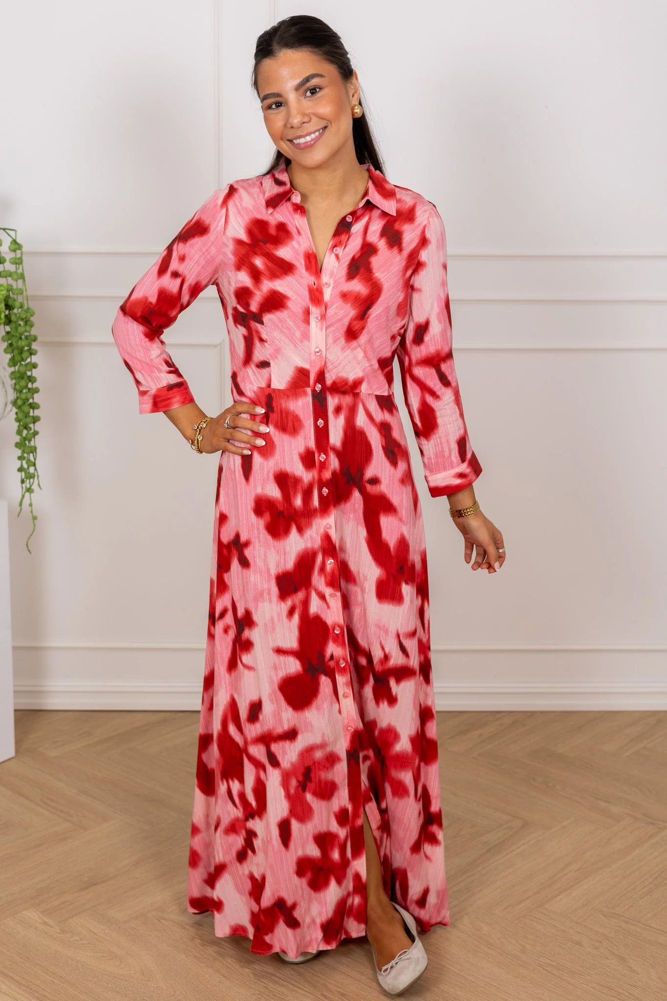 Savanna Long Shirt Dress Moonlite Mauve Cammy - Image 3