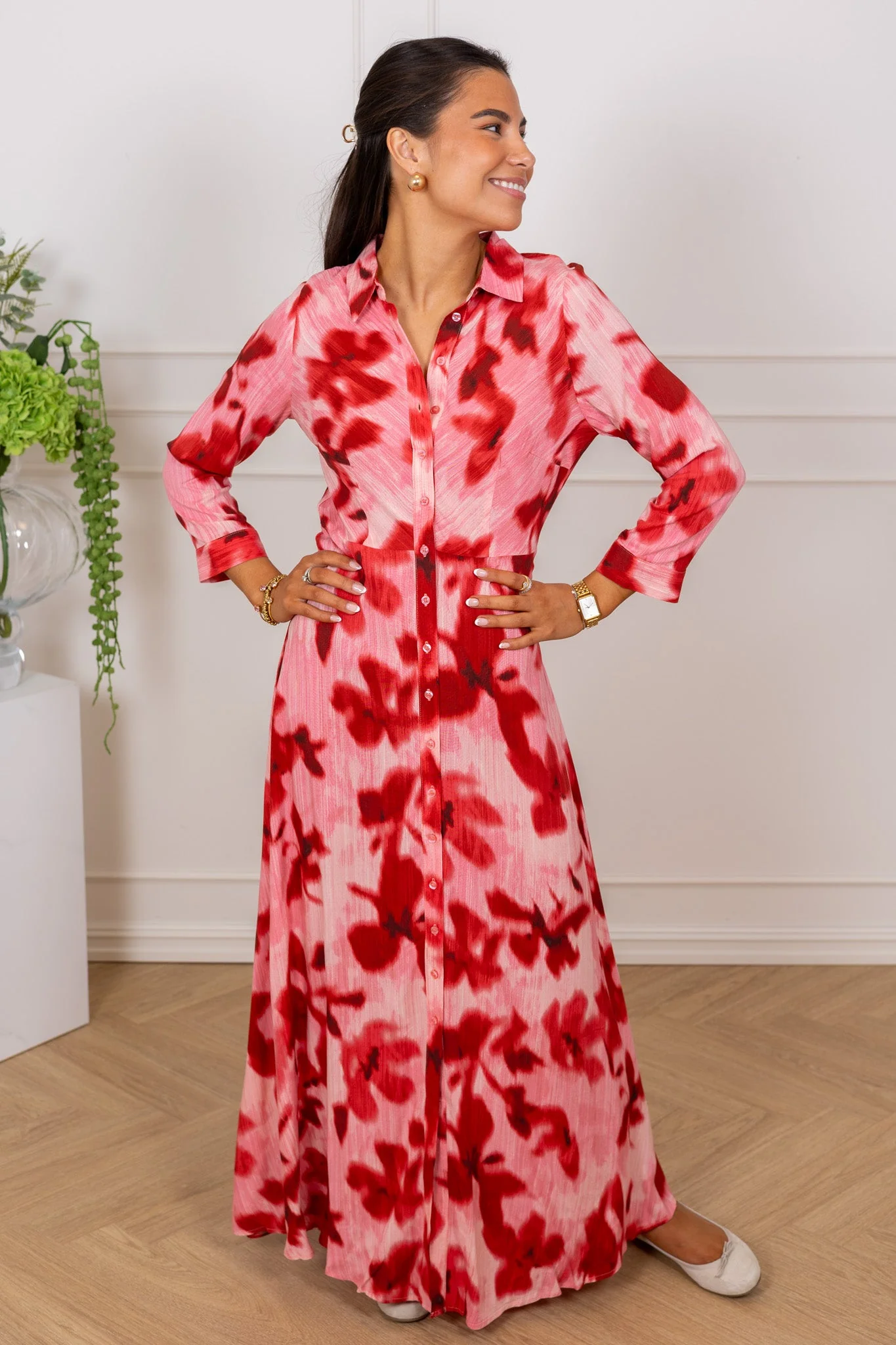 Savanna Long Shirt Dress Moonlite Mauve Cammy - Image 4