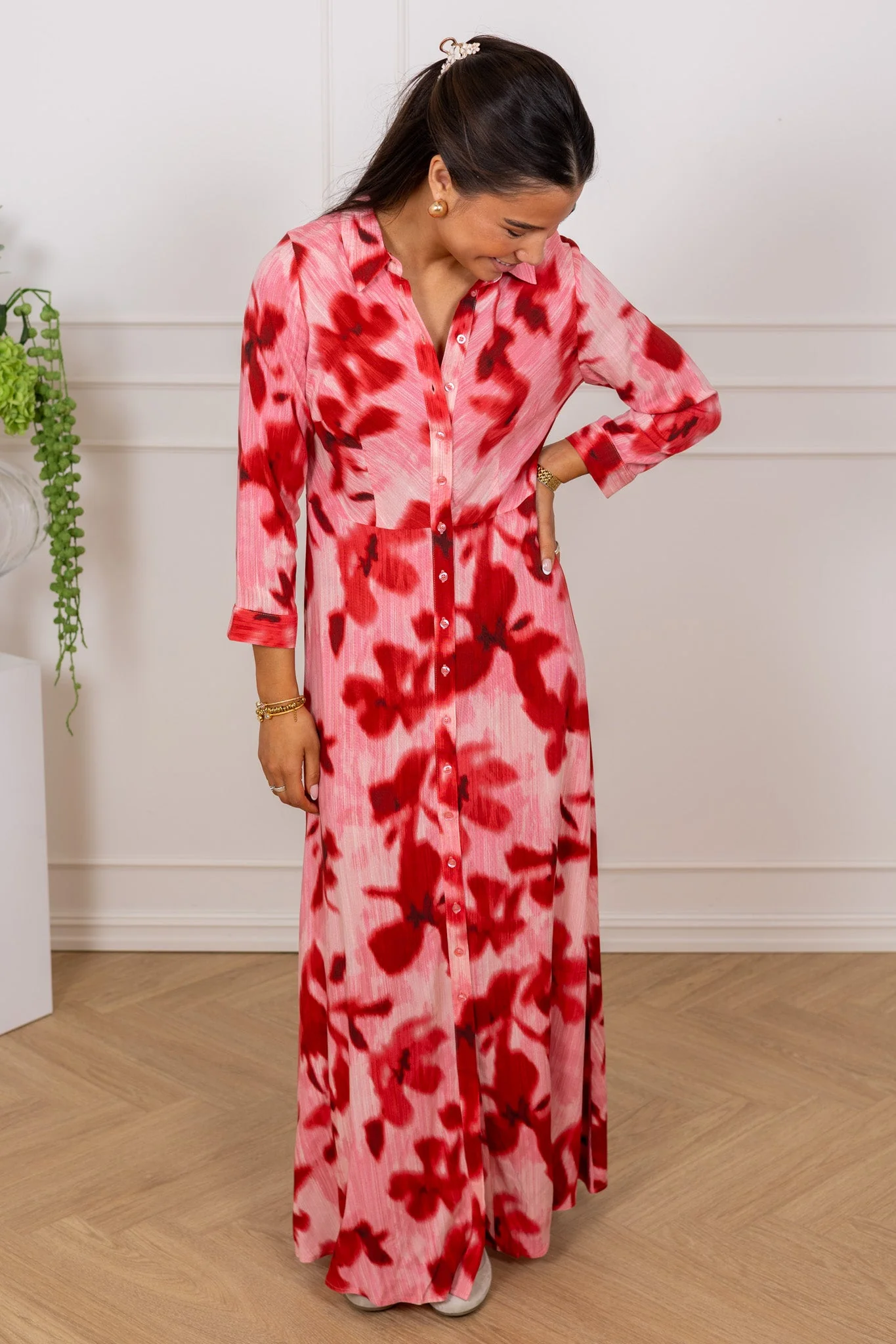 Savanna Long Shirt Dress Moonlite Mauve Cammy - Image 5