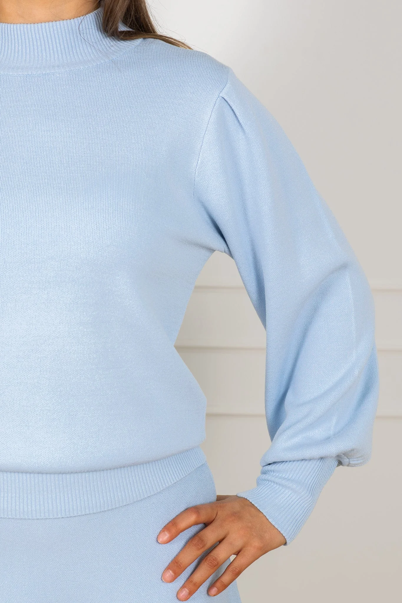 Fonny Ls Knit Pullover Skyway - Image 6